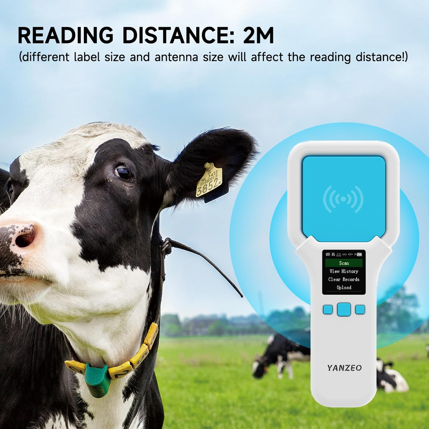 YANZEO SR300 UHF RFID Reader, 860Mhz - 960Mhz RFID Scanner, Wireless Bluetooth Handheld RFID Reader, UHF Tag Reader for Clothing, Shoe, Jewelry Stores and Warehouse Inventory image number 5