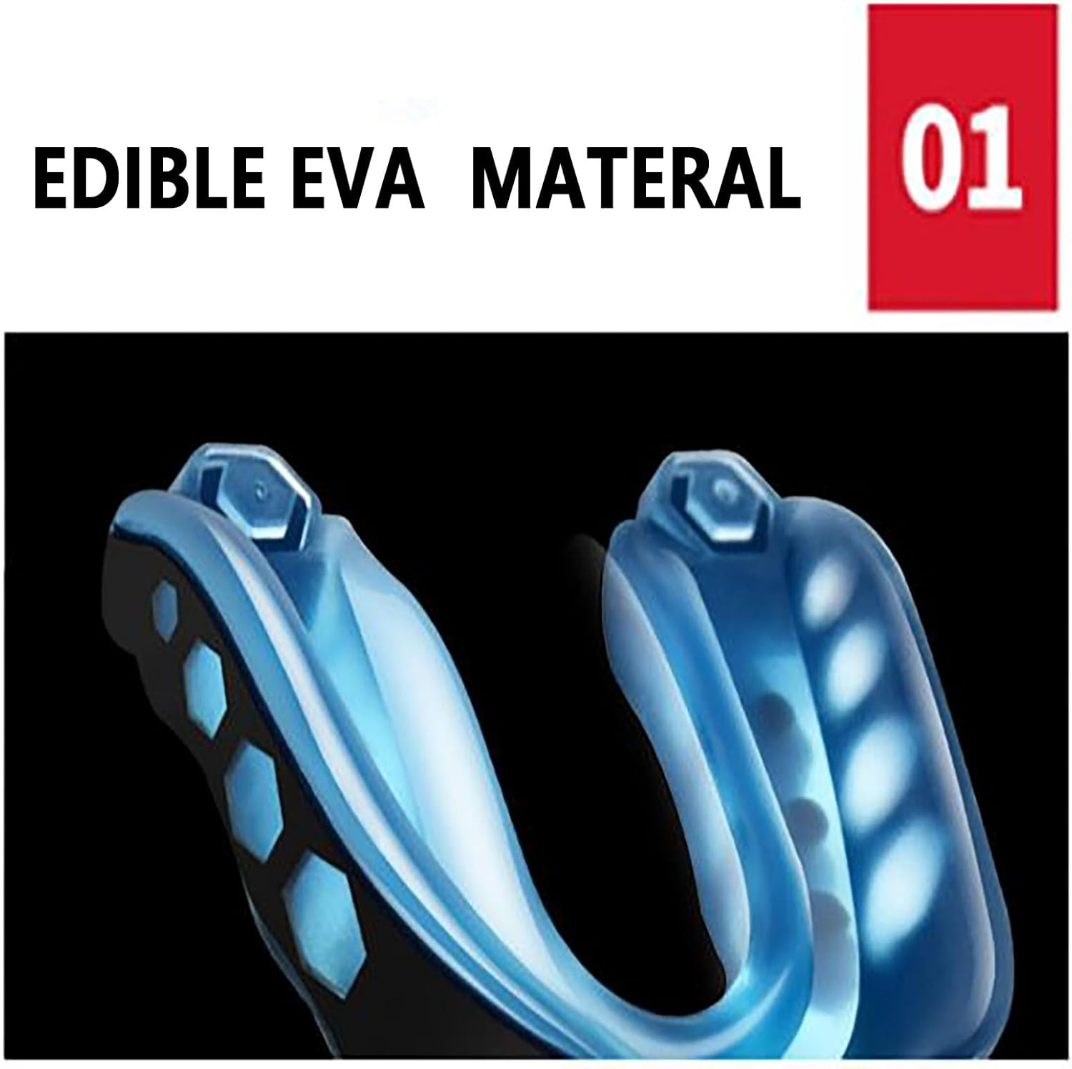 YAKESD Mouth Guard Sports - Sports Mouthguard - Customizable Fit, Ideal for Hockey, Lacrosse, Baseball, Wrestling - Adult & Youth Mouthguard with Strap Included