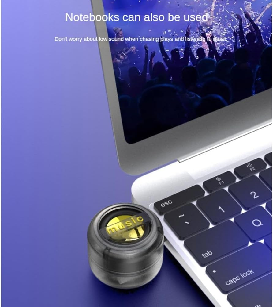 Jindanju Portable Mini Speaker Universal 3.5Mm Sound Box Mobile Phone Speaker Amplifier External Wired Speakers Transparent image number 2