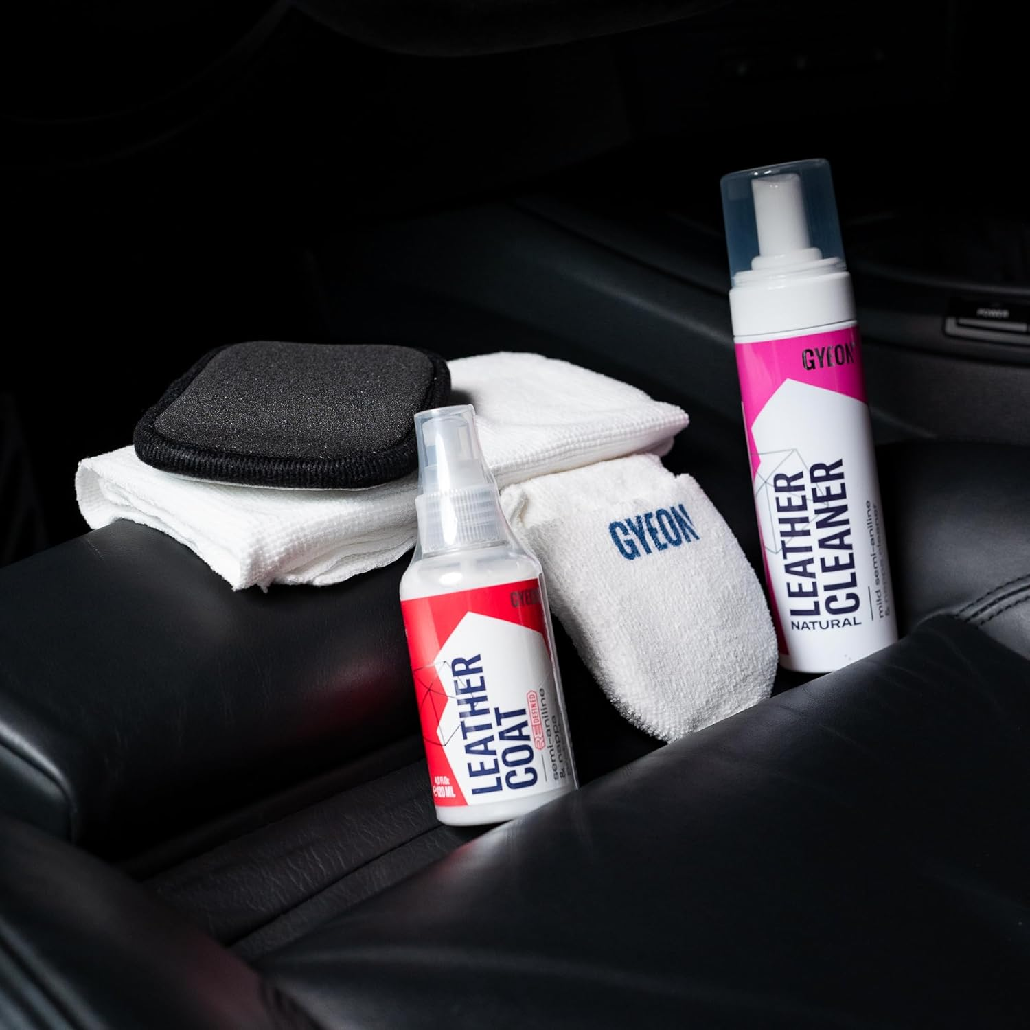 Gyeon Q&sup2;M Leatherset Natural - All in One Car Leather Cleaner and Coating Kit - Clean and Protect Your Cars Leather Interior and Seats - Automotive Leather Protection image number 2