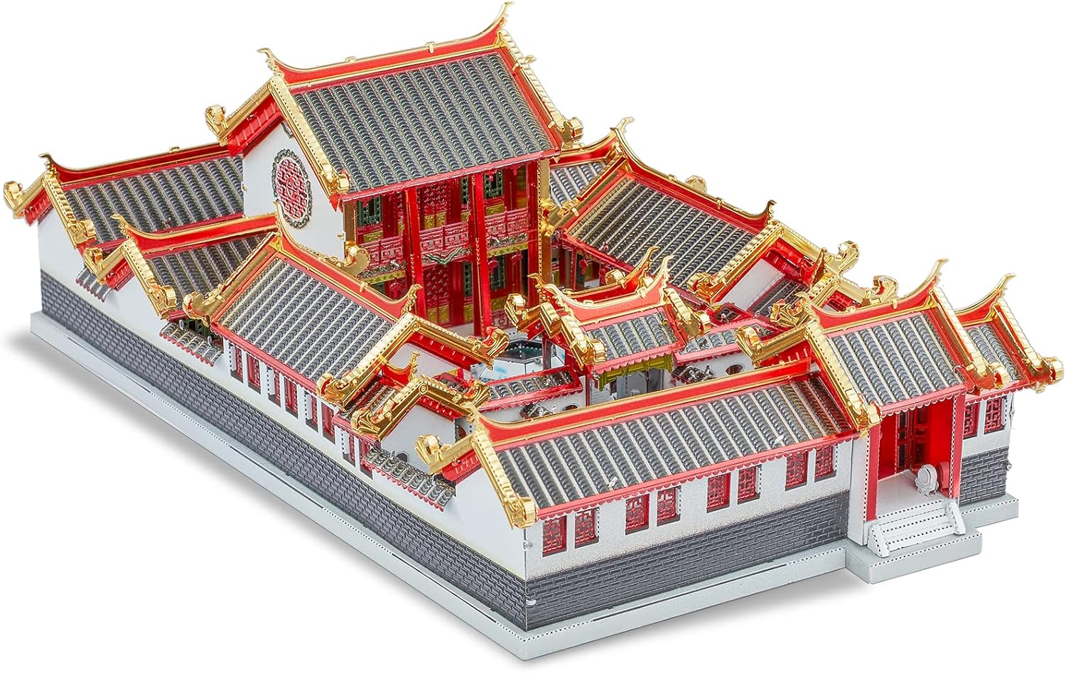 Piececool 3D Metal Puzzles, Beijing Siheyuan Courtyards House Model Kits to Build for Adults, Chinese Architecture Building Blocks 3D Puzzle Learning Toys Best Gifts DIY Craft Home Decor - 203 Pcs