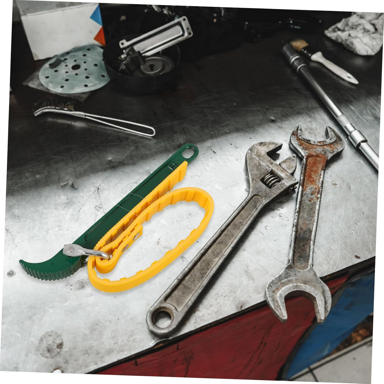 CHICAMPERA Heavy Duty Strap Wrench Removal Tool Adjustable Automotive Filter Spanner Wrench Portable Hand Tool for Maintenance image number 1