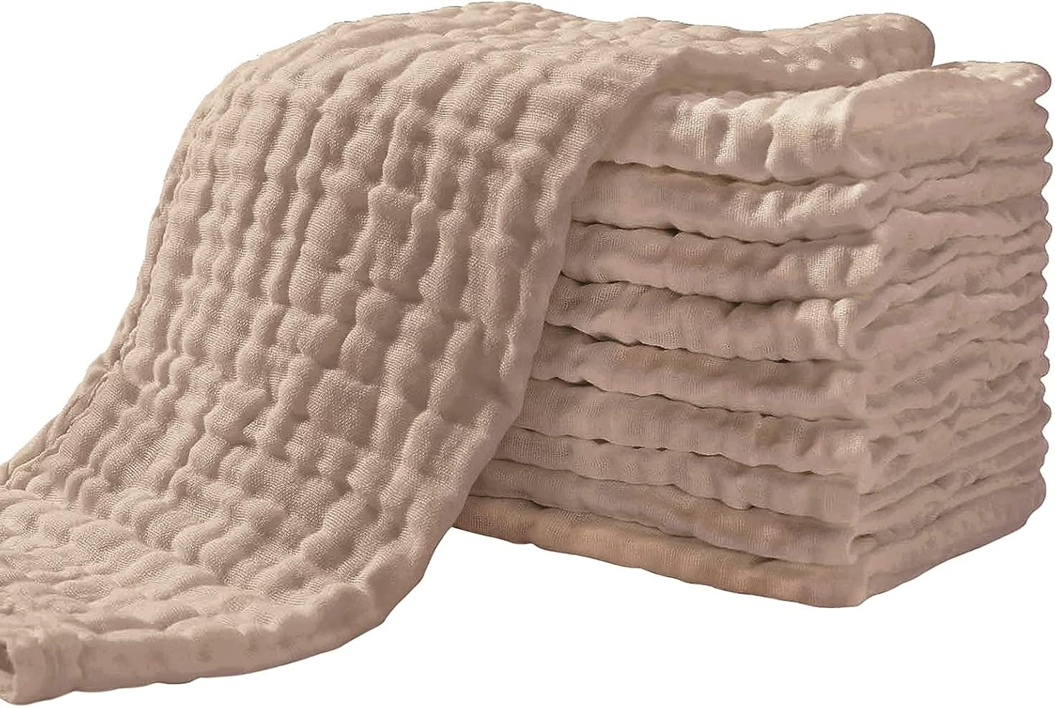 Yoofoss Muslin Burp Cloths for Baby 10 Pack 100% Cotton Baby Washcloths for Boys Girls Large 20 Feet 'X10 Inches Super Soft and Absorbent Dark Blue