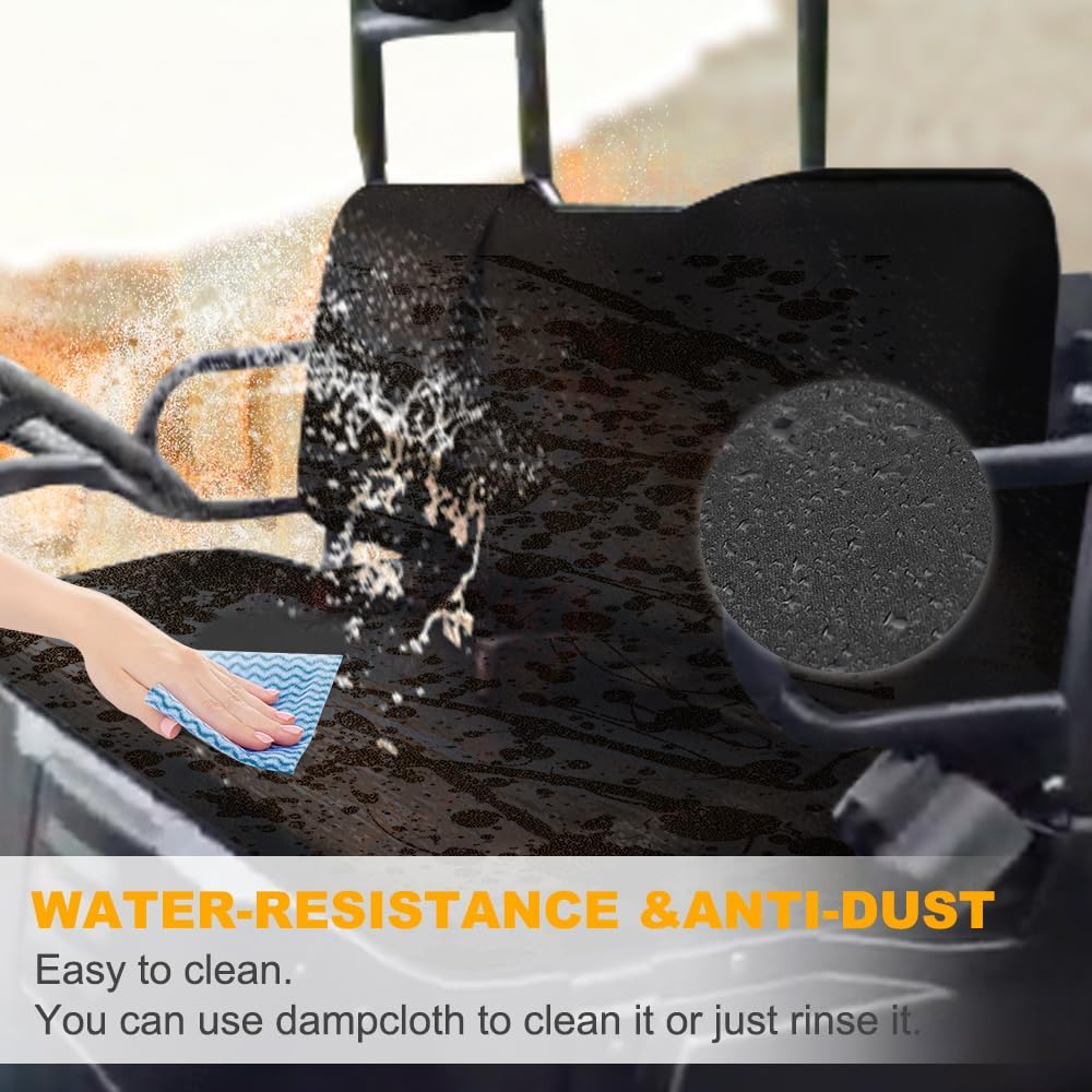 UTV Ranger Seat Covers, Black Waterproof Front Bench Seat Cover Compatible with Polaris Ranger 500/700/800 2002-2008