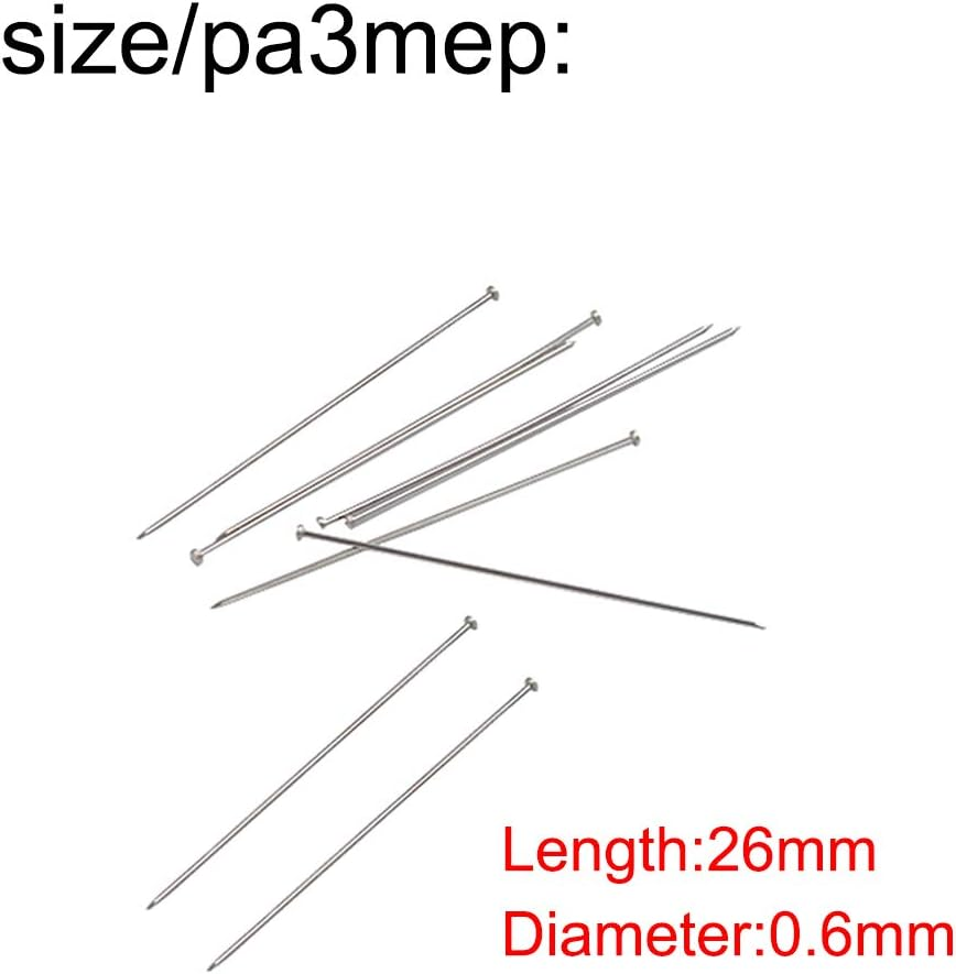 1600 Pieces 26Mm Silver Stainless Steel Straight Silk Pins for Hijab, Dress Making, Quilting, Jewelry & Craft image number 2