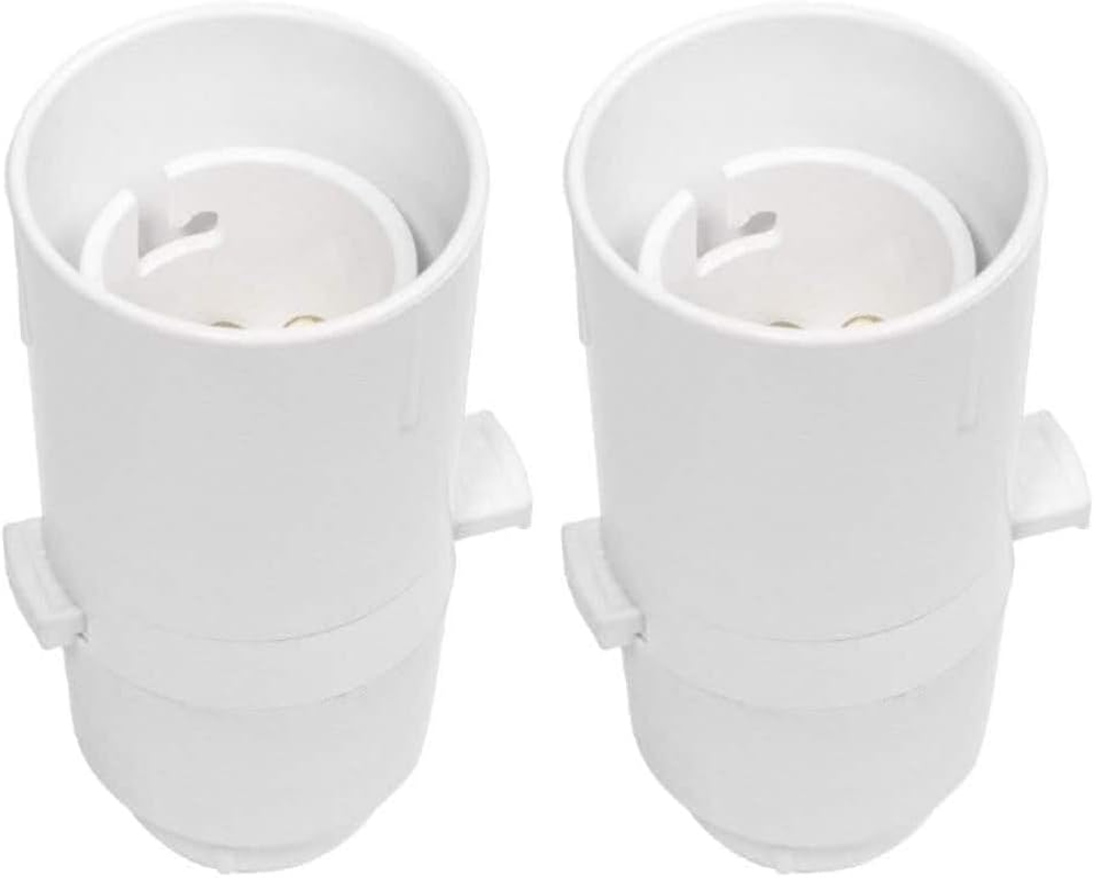 HPM 1/2-Inch Brass Thread Switched Lamp Holder, White image number 1