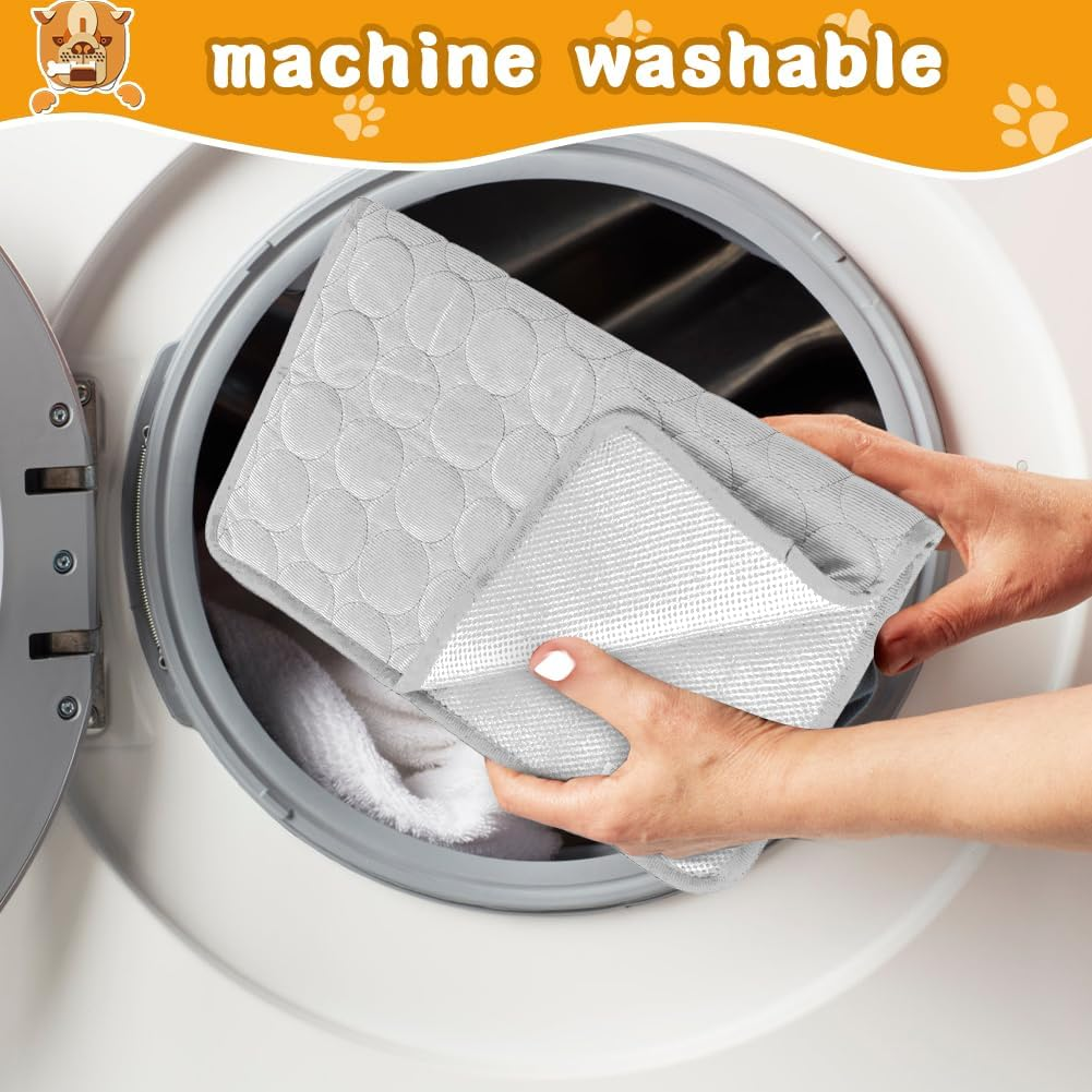 LUPATDY Dog Cooling Mat for Dogs and Cats, Cooling Mat for Cats - Cooling Mat Pets, Self-Cooling Mat Made of Washed Cotton and Cold-Sensitive Fabric for Home on the Go or in the Car image number 6