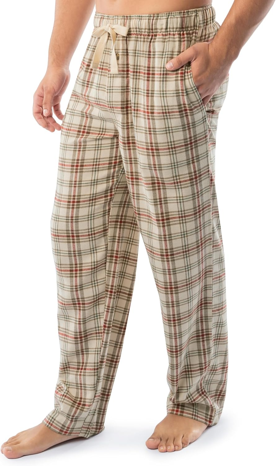 Fruit of the Loom Men'S Jersey Knit Top and Flannel Pant Pajama Sleep Set image number 3