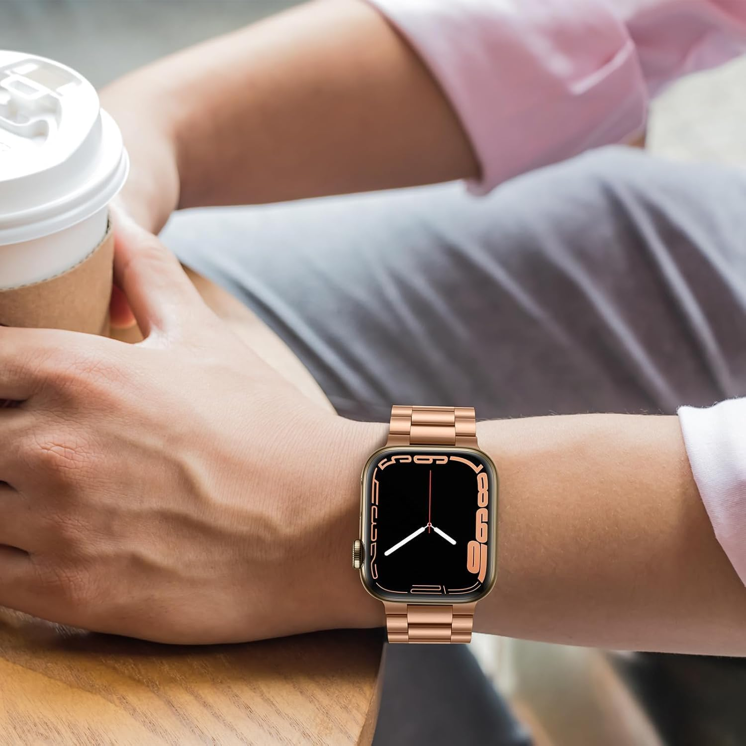 Compatible with Apple Watch Band Strap 42Mm 44Mm 45Mm 46Mm 49Mm,Stainless Steel Iwatch Band for Apple Watch Series 10/9/8/7/6/5/4/3/2/1/Se/Se2/Ultra1/Ultra2 image number 6