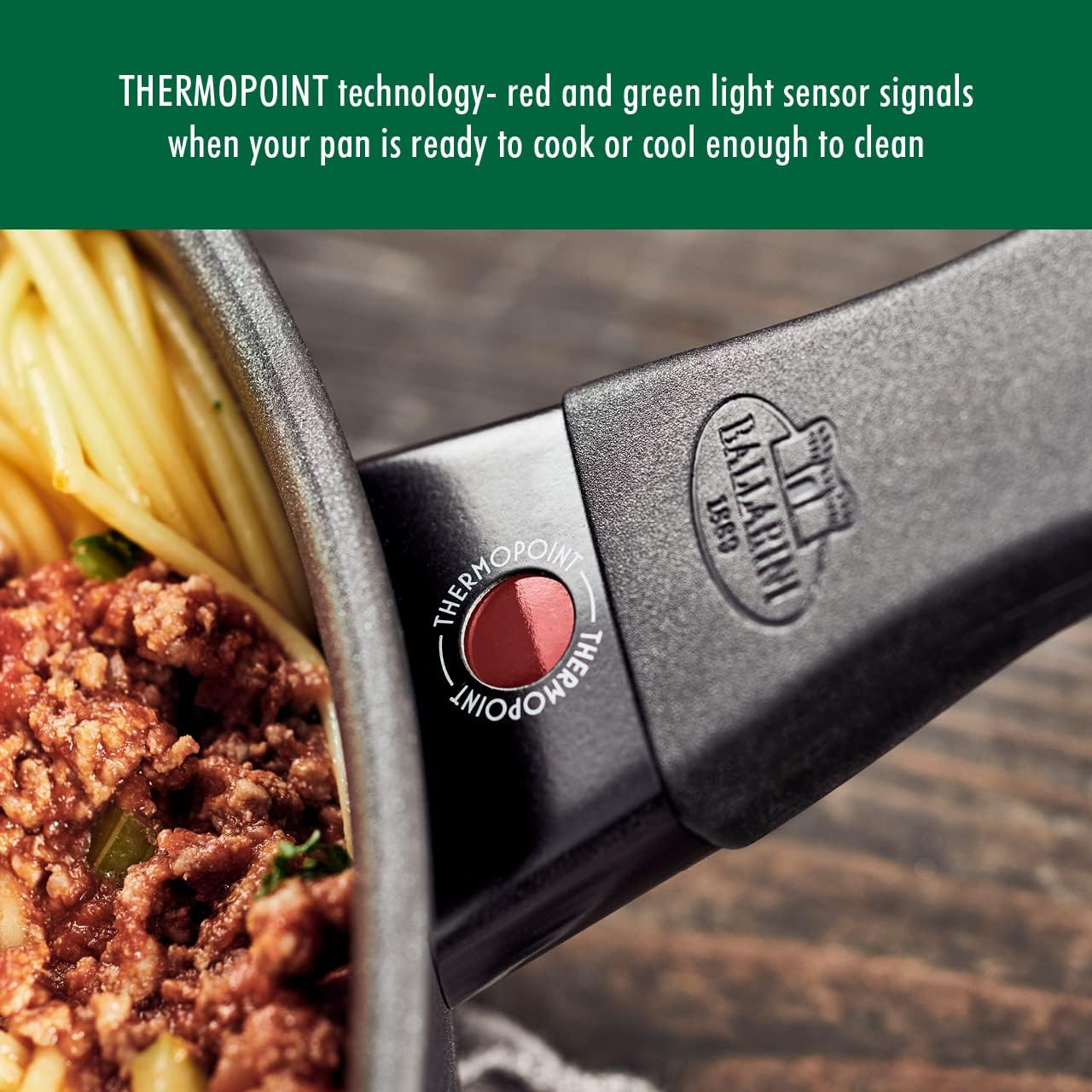 Ballarini Parma Forged Aluminum 12-Inch Nonstick Fry Pan, Made in Italy, Granite image number 5