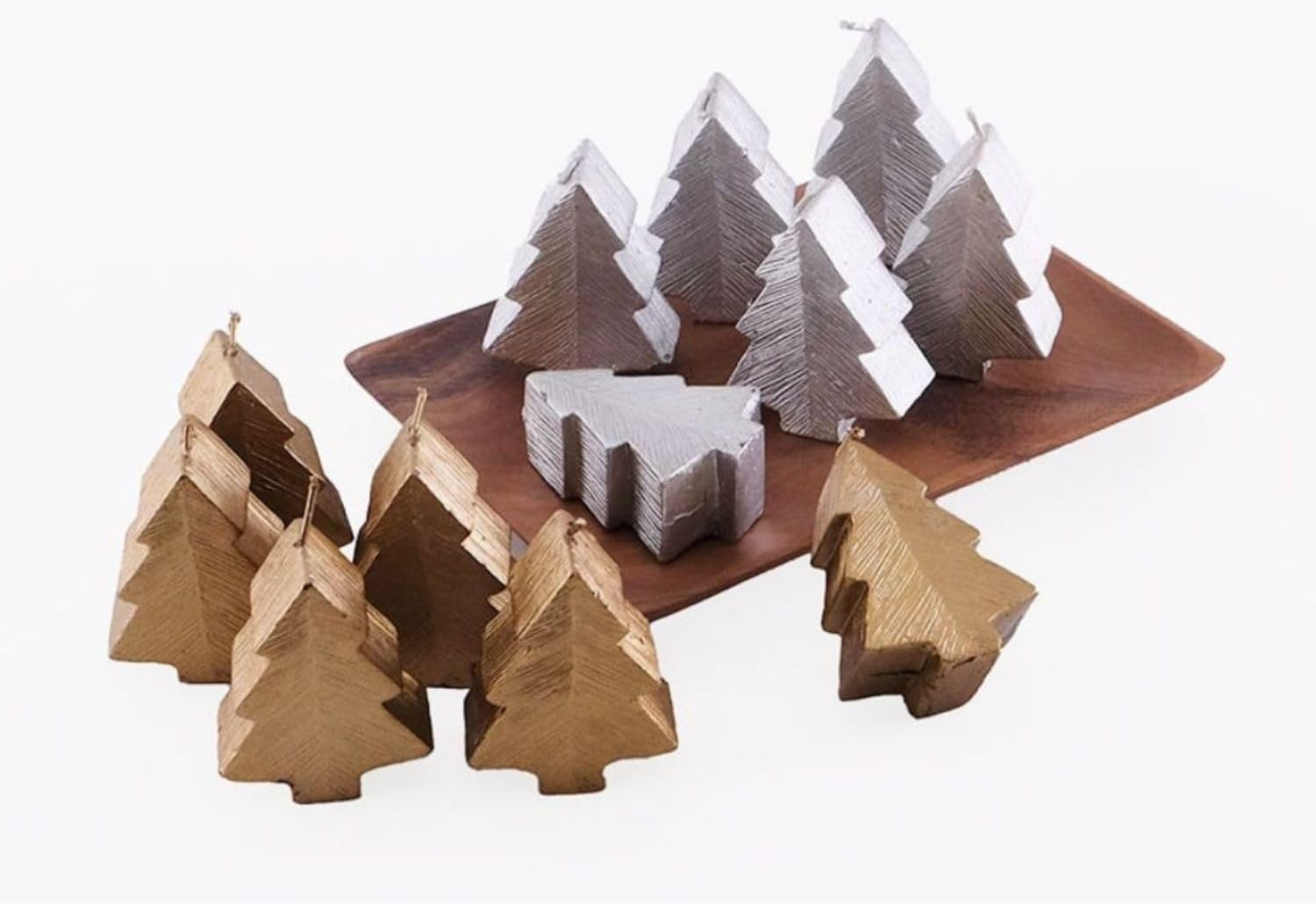 Shisei 106495 Small Fibletree Candle Interior Atmosphere Lighting Silver W5 X D2.5 X H6.5 Cm