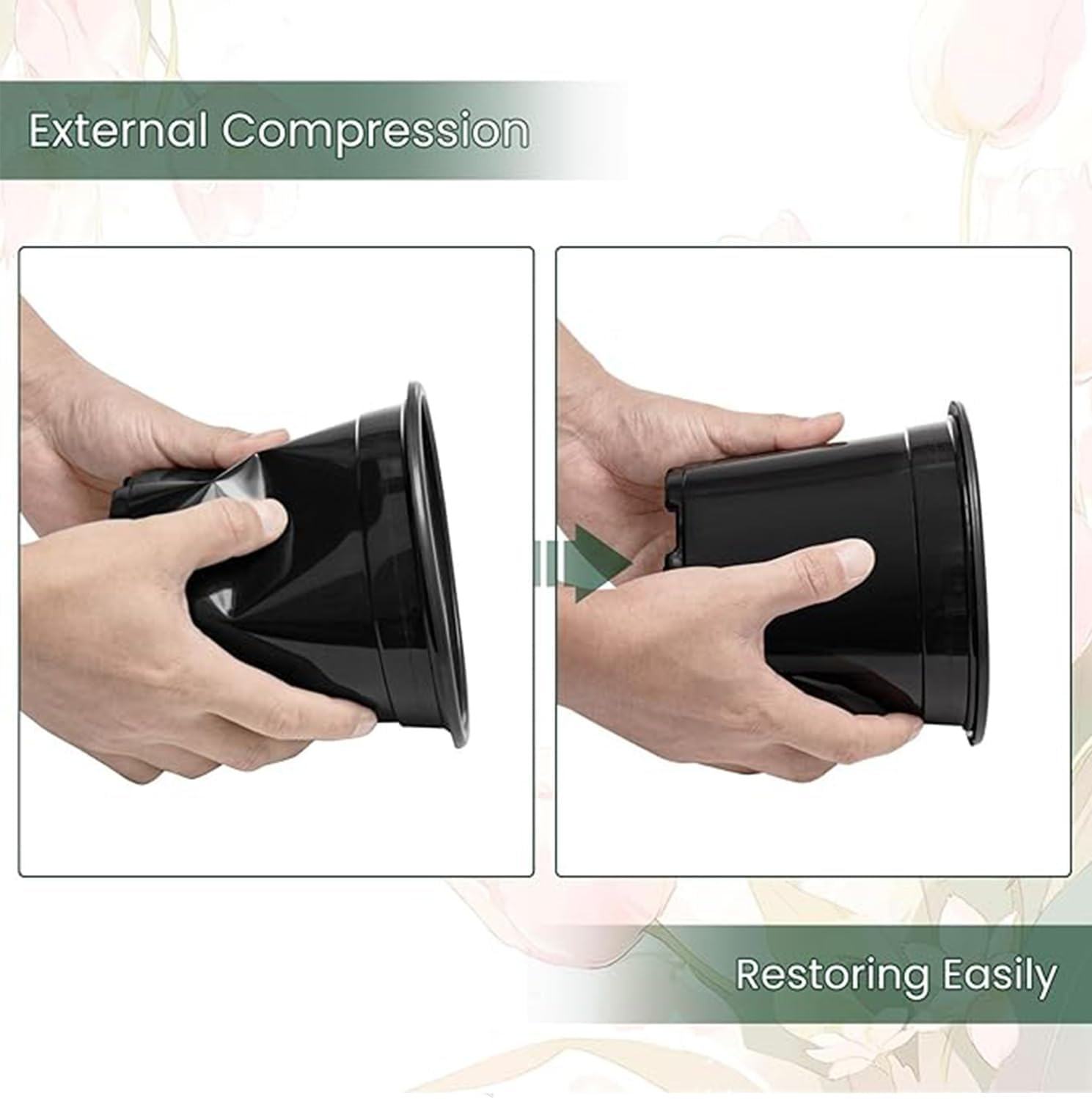 Plant Pots with Drainage Holes, Sturdy Plastic Large Nursery Pots, Succulents, Cuttings, Planting Pots with Plant Labels，And Gardening Gloves，13Cmx11.6Cm image number 6