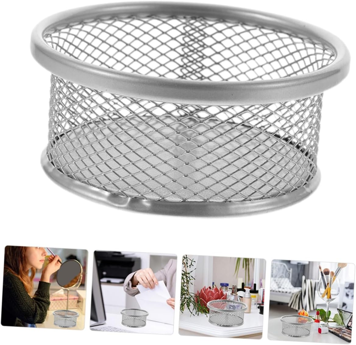 TOGEVAL Office Supply Mesh Paperclip Storage Desktop Mesh Holder Clip Basket Clip Holder for Desk Organize Your Desk image number 6