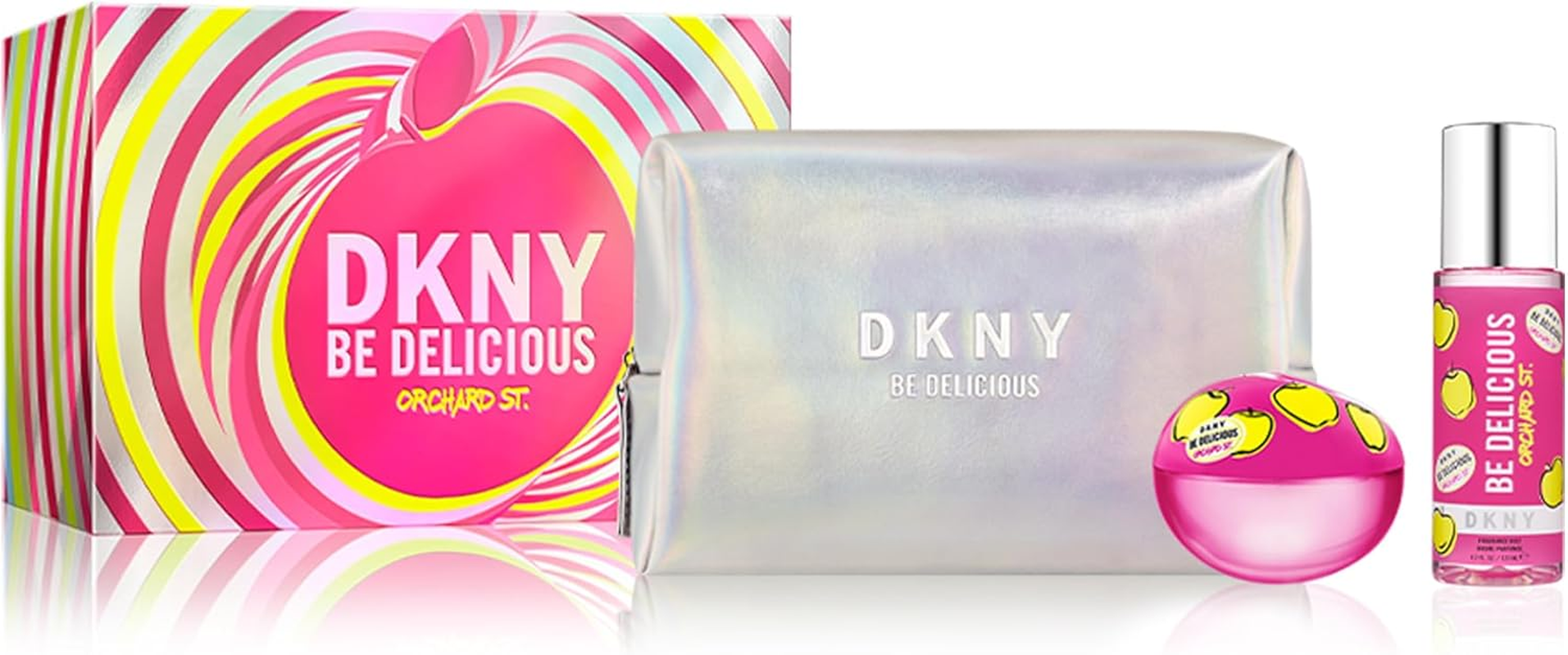 DKNY Be Delicious Orchard St by Donna Karan for Women - 3 Pc Gift Set 3.4Oz EDP Spray, 4.2Oz Fragrance Mist, Pouch image number 2