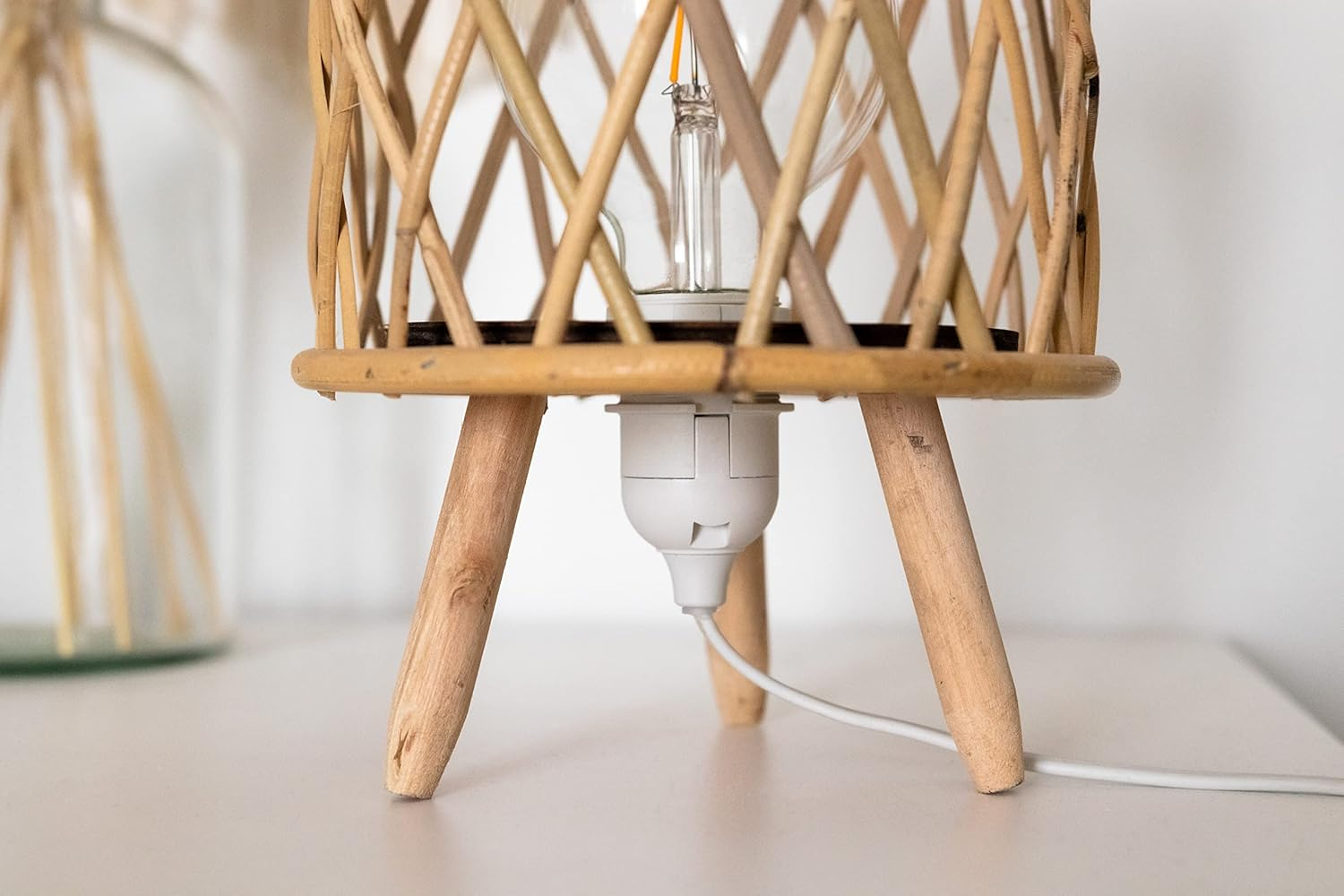 Meister Lamp Holder E27-5 Metres - White - with On/Off Switch - Ideal for DIY Projects - Suitable for Floor & Pendant Lamps/Lamp Suspension with Switch/Cable for DIY Light / 7443870 image number 5