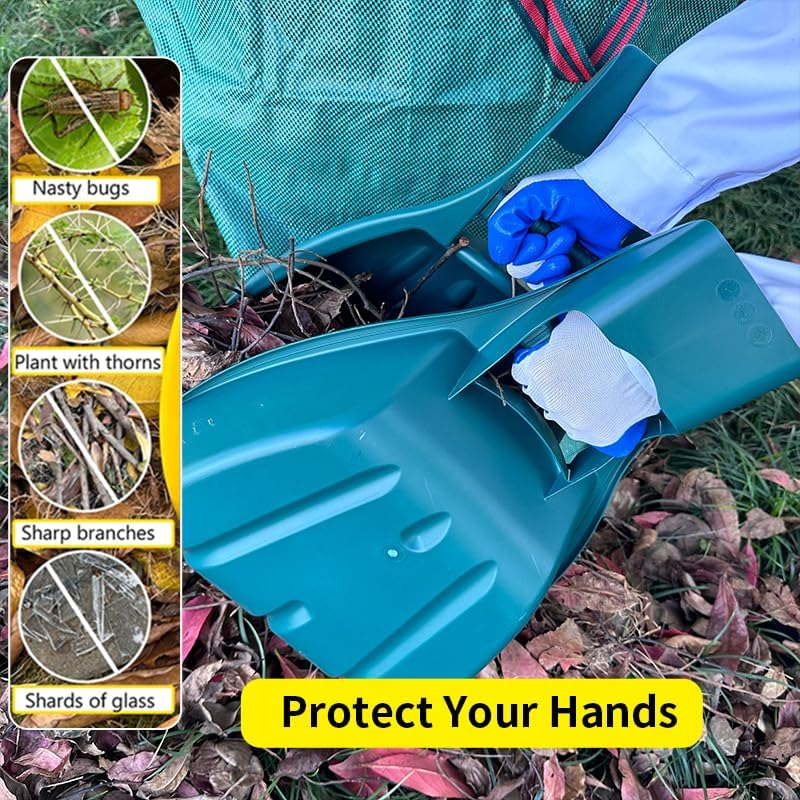 Large Leaf Scoops and Hand Rake Claw, Ergonomic Hand Held Garden Rake Grabbers for Picking up Leaves,Grass Clippings and Lawn Debris image number 3