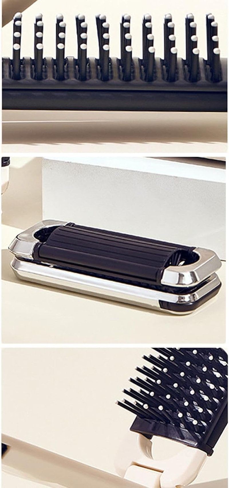 Foldable Travel Brush | Portable Massage Comb | Portable Pocket Hair Brush with Mirrors for Travel Car Gym for Women