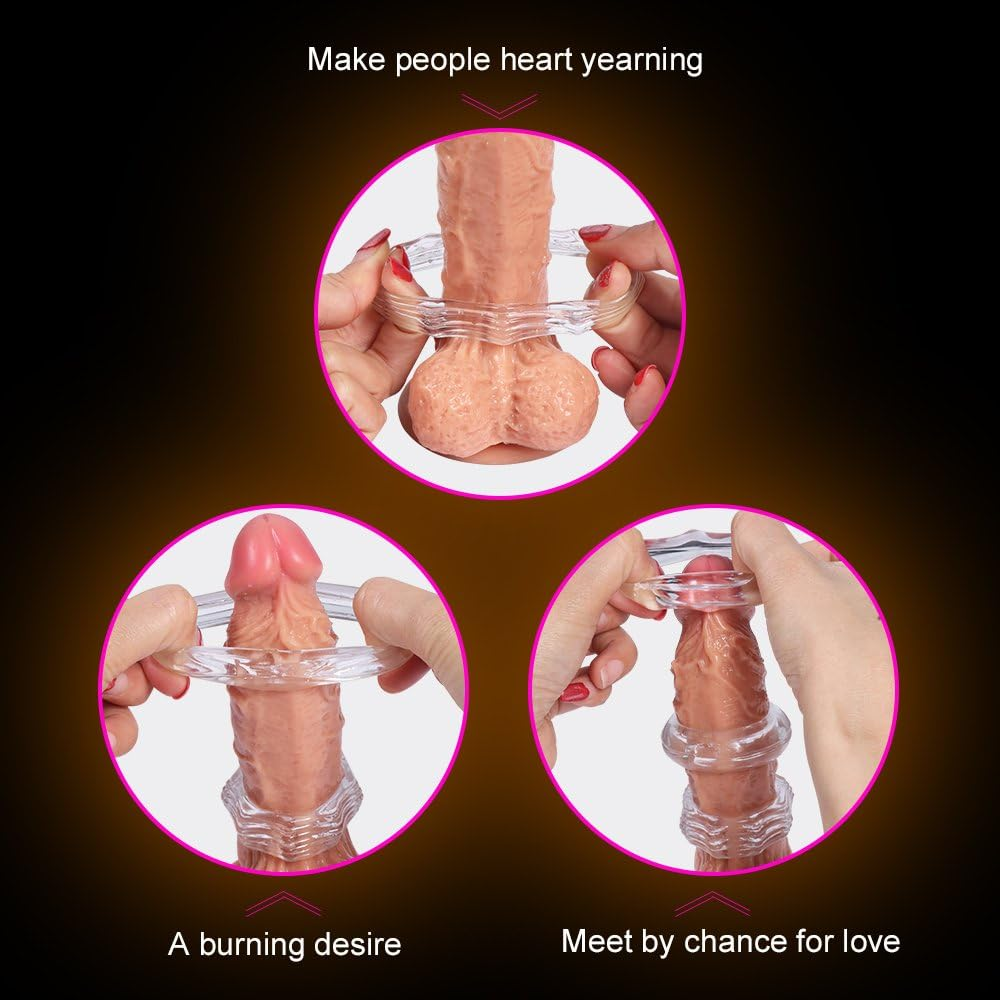 3 Shape Clear Silicone Delay Ring Elastic Couple Bed Sports Training Ring Men'S Lock Ring Long Lasting Ring image number 1