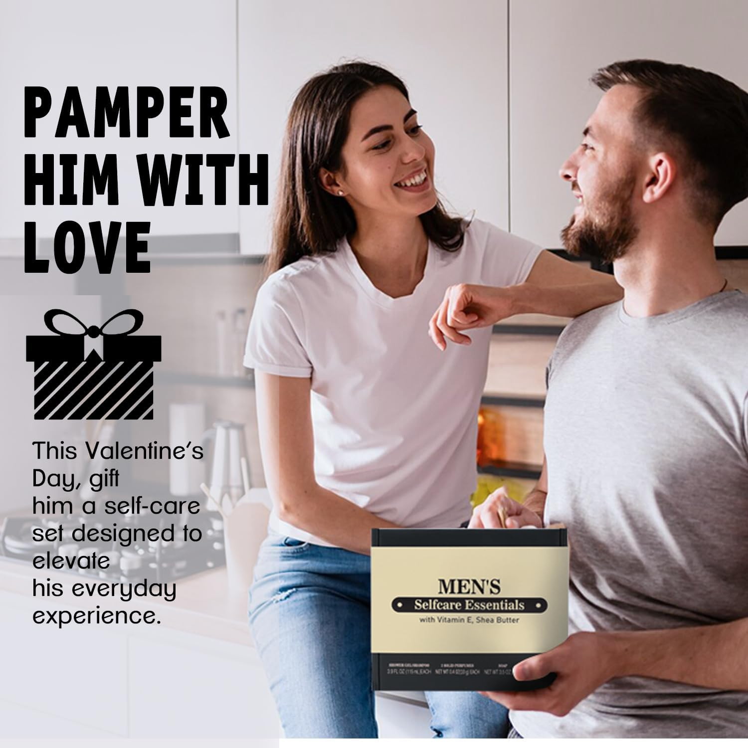 Gift Baskets for Men, Bath and Body Spa Gift Baskets Set for Men, Body & Earth Cedar Scented Mens Bath Set image number 4