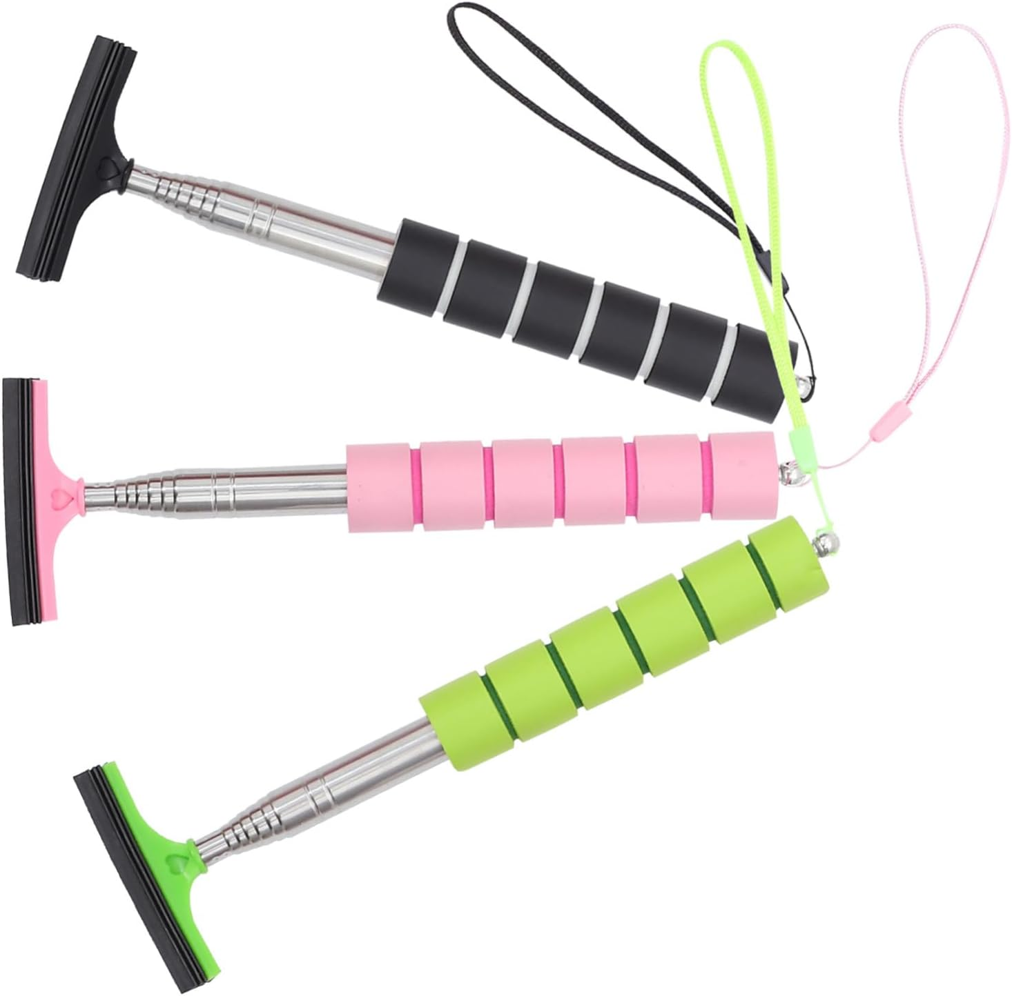 GANAZONO 3Pcs Retractable Car Window Squeegee and Side Mirror Cleaner Brush Set, Telescopic Handle Windshield Cleaner for Automotive Glass, Car Exterior Cleaning Tool for Home and Travel image number 5