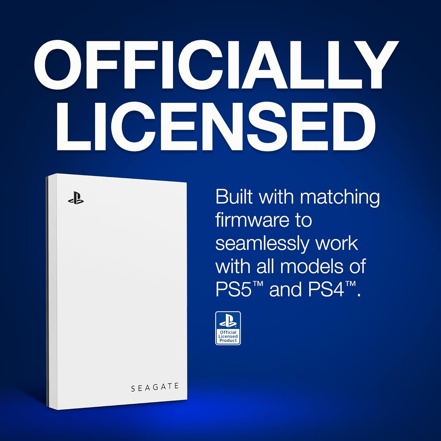 Seagate Game Drive for PS4/PS5, 2 TB, External HDD, USB 3.0, Officially Licensed, Blue LED, Incl 2 Weeks Playstation+ (STLV2000202) image number 4