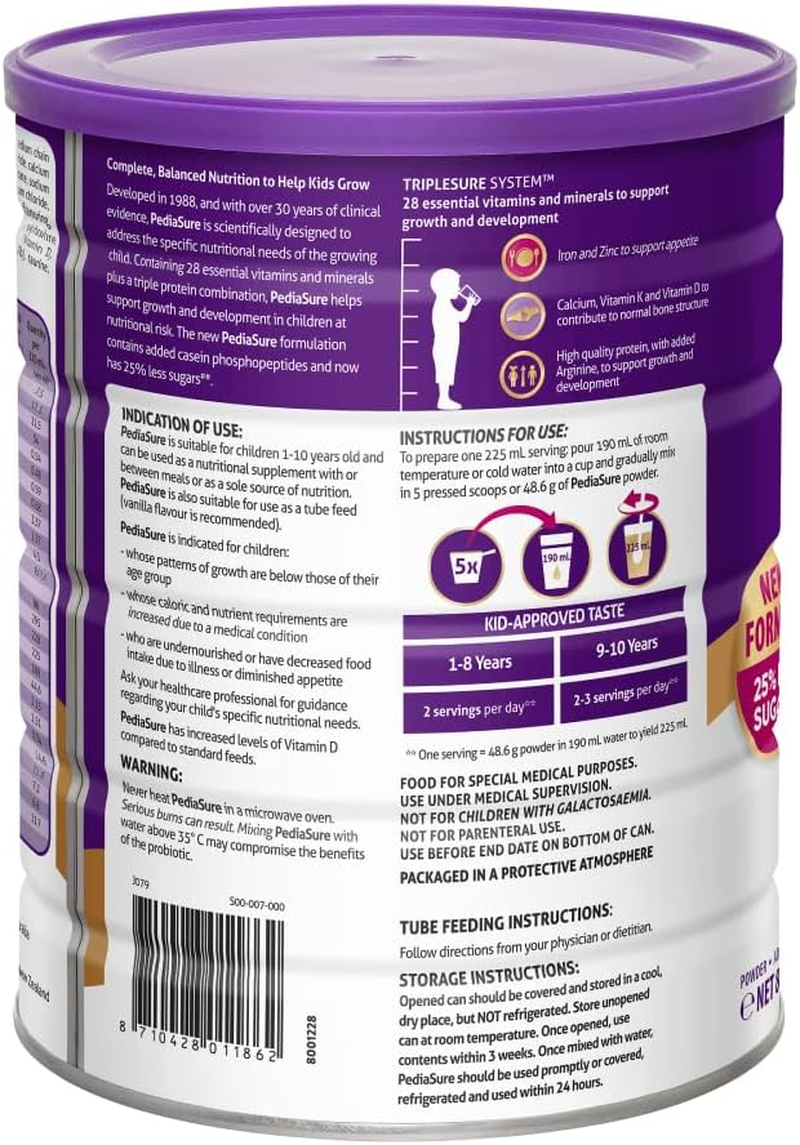 Pediasure Vanilla Flavour Complete Nutrition Powder 850 G image number 2