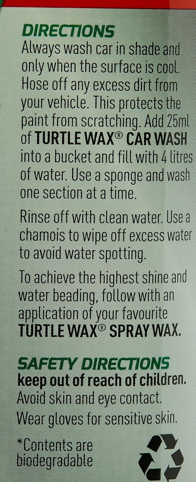 Turtle Wax T4064 Car Wash, 1 Liter image number 2