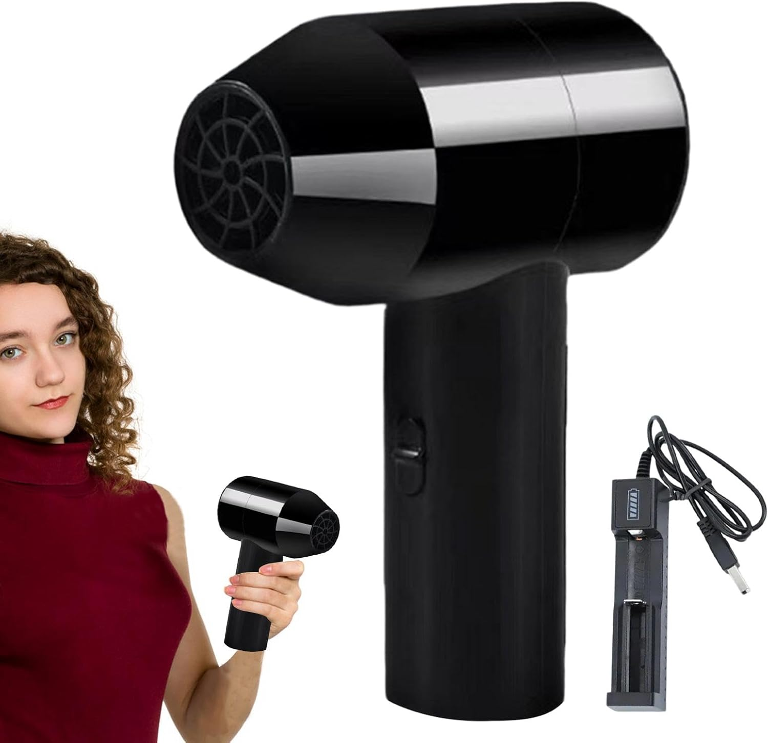 Cordless Dryer for Artists - Portable Cordless Air Dryer for Watercolour | Rechargeable Handheld Artist Air Dryer | Artist Paint Dryer | USB Low Noise Wireless Hair Dryer | Drying Tool for Artists image number 3