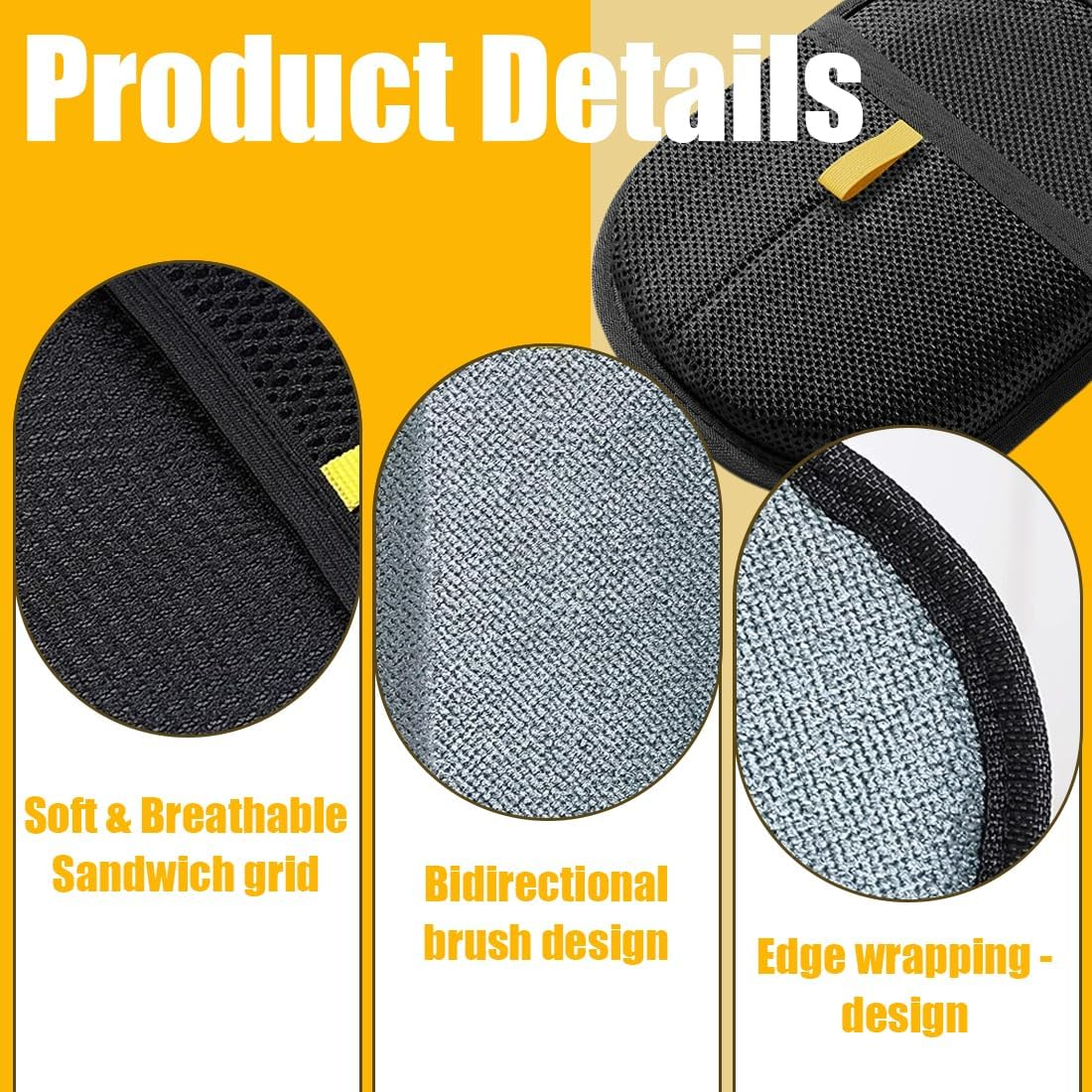 Pack of 2 Pet Grooming Gloves, Reusable Grooming Gloves for Cats and Dogs, Breathable Pet Hair Remover with Anti-Static Function image number 1