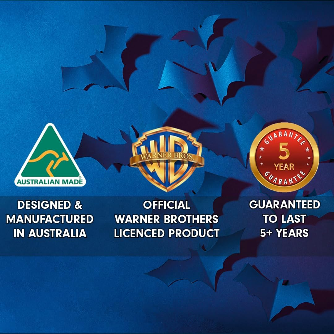 Fan Emblems Batman Car Emblem - 1989 Batwing Batarang Symbol 3D Auto Badge - Color: Black Chrome - Size: 3.8 X 1.8 X 0.2 Inches - Officially Licensed DC Car Accessories image number 2