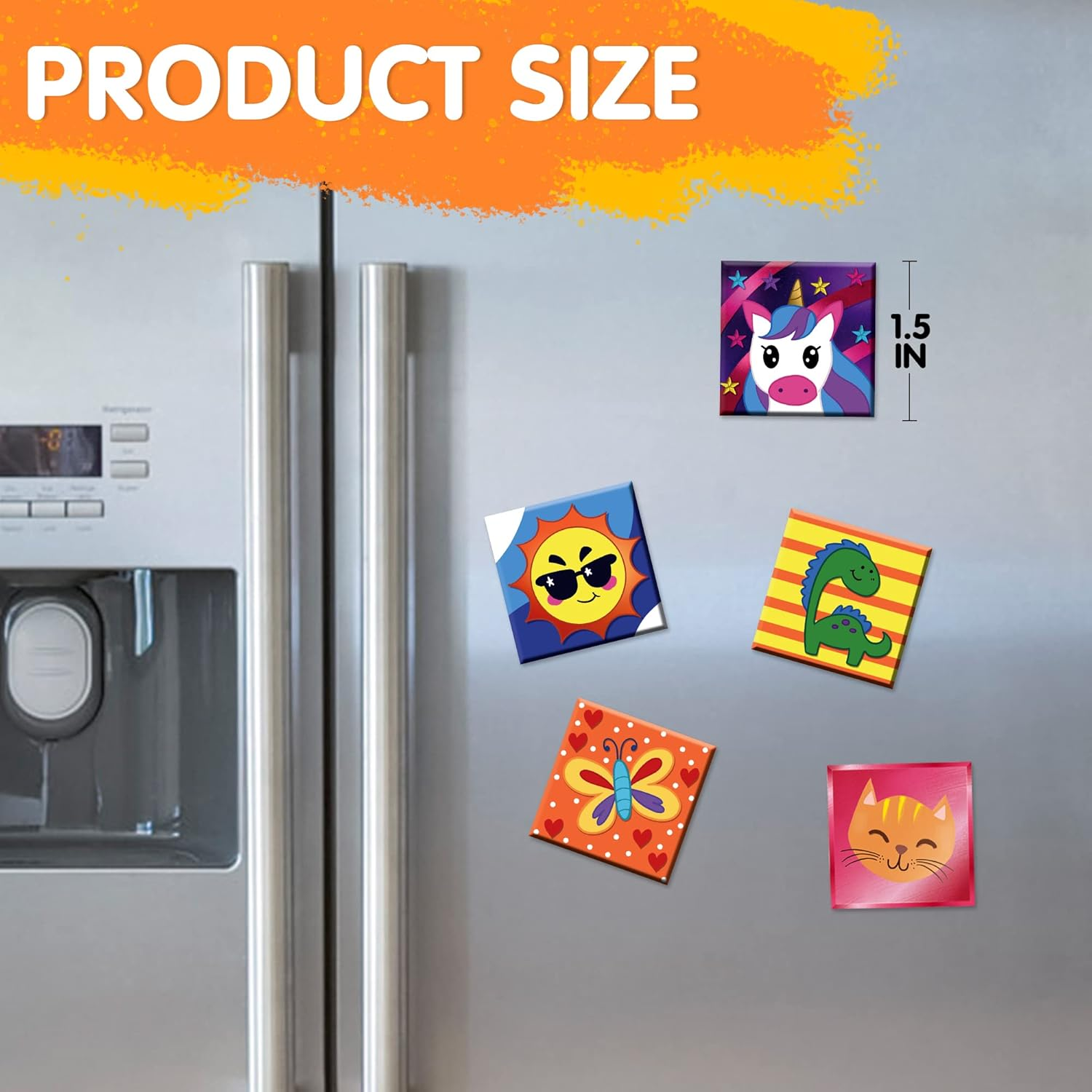 JOYIN 24 Magnetic Mini Tiles Art Kit, Creativity DIY Paint, Arts and Crafts for Kids, DIY Supplies for Party Favors, Family Activity, Birthday Present, Gifts Toys for Boys and Girls image number 1