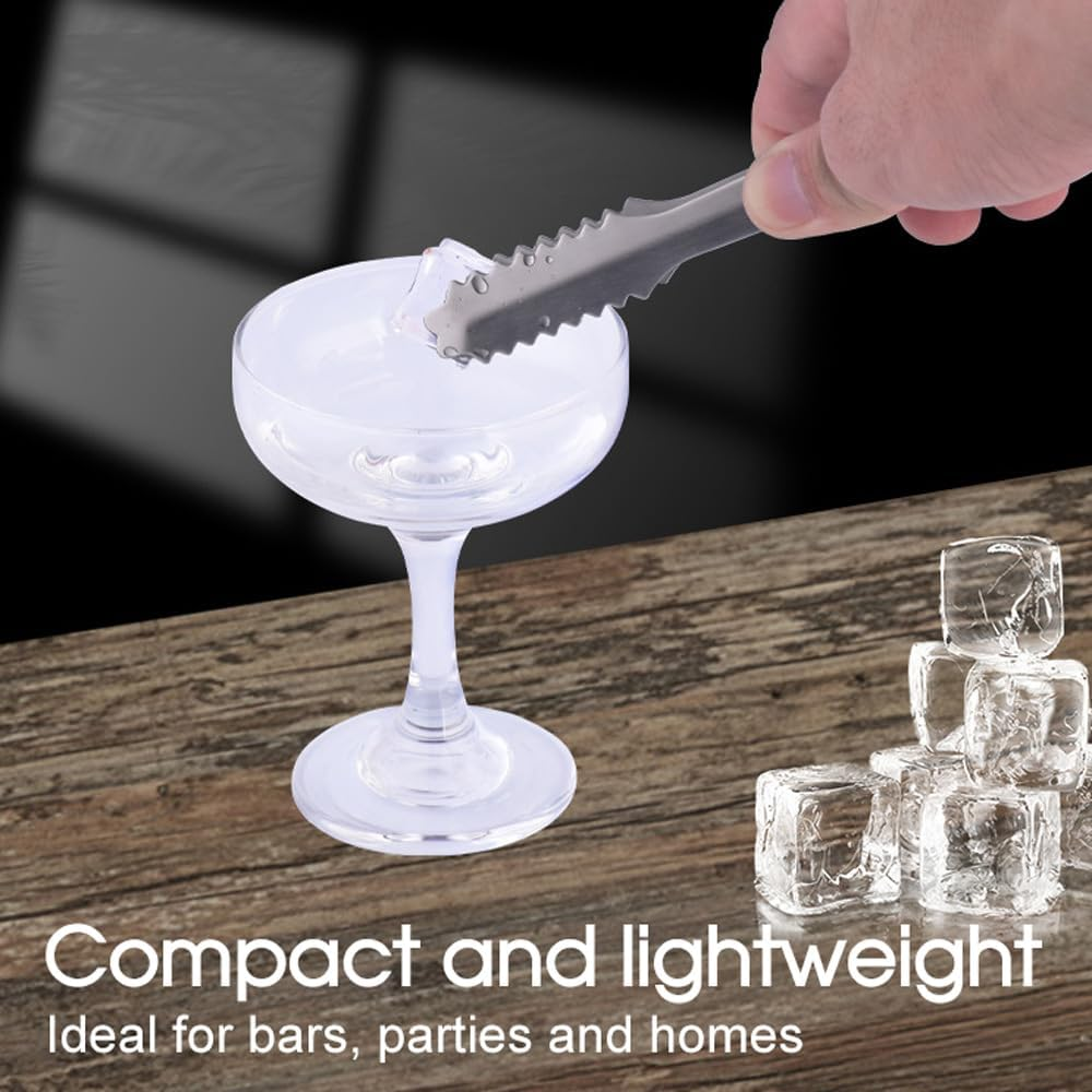 Ledlabs 1/2/3-Pack 19CM Rust-Resistant Stainless Steel Ice Tongs - Precision Grip Ice Cubes & Garnish Serving Tongs for Bars, Parties & Home Use (2) image number 6