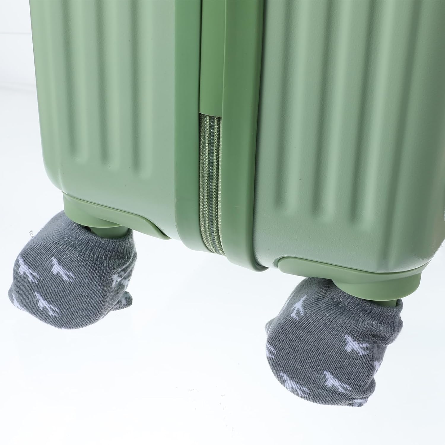 MBAIYO 8 Pcs Luggage Wheels Cover Socks, Suitcase Wheel Protector Covers Full Suitcases Wrap Fabric Protector Sock Universal Wheel Sleeves Case for Suitcase Prevents Floor Bed Dirt image number 5