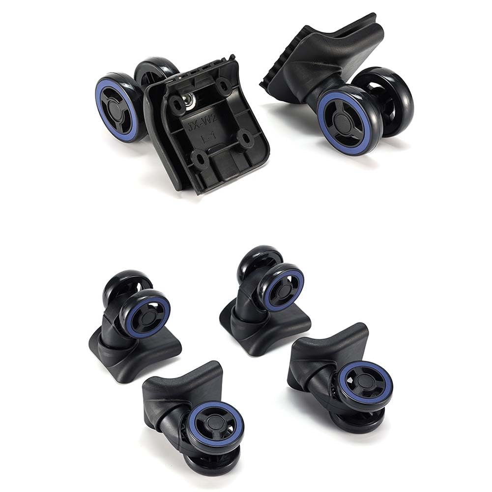 Veumoie 4Pcs Luggage Wheels Suitcase Double Row Roller Hardware Repairing Kit Heavy Duty Wheels 360&deg; Spinner Casters image number 1