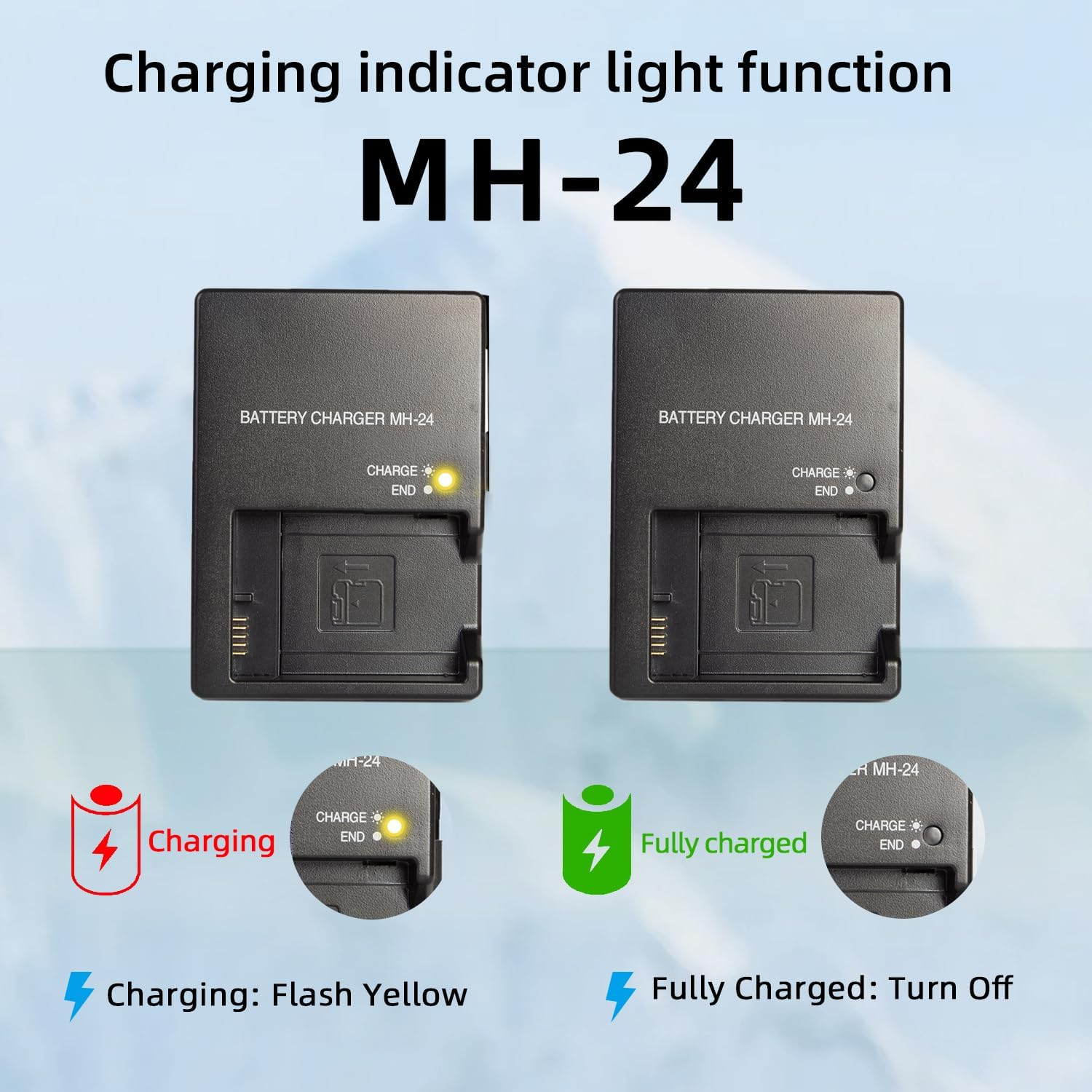 OCOIXINH MH-24 Battery Charger for EN-EL14 En-El14A Battery Compatible with Nikon D3100, D3200, D3300, D3500, D3400, D5100, D5600, D5200, D5300, D5500, Coolpix P7000, P7100, P7200, P7700, P7800