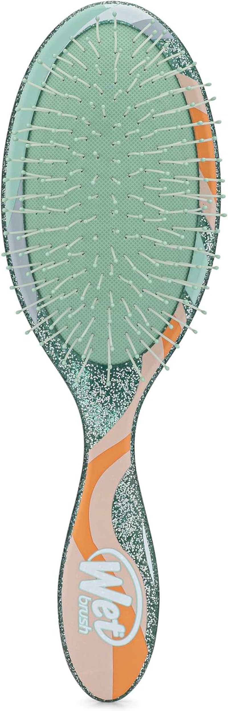 Wet Brush Original Detangler Hair Brush, Green (Glitter Vortex) - Ultra-Soft Intelliflex Bristles - Detangling Brush Glides through Tangles (Wet Dry & Damaged Hair) - Women & Men