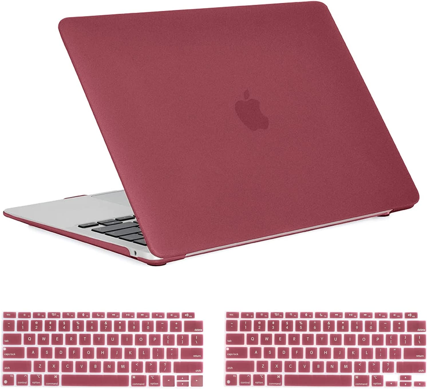 T Tersely Case for Macbook Air 13 Inch Case 2022 2020 2019 2018 Release A2337 M1 A2179 A1932, Plastic Hard Shell Cover & Keyboard Cover Skin Compatible with Macbook Air 13 Inch - Clear Transparent