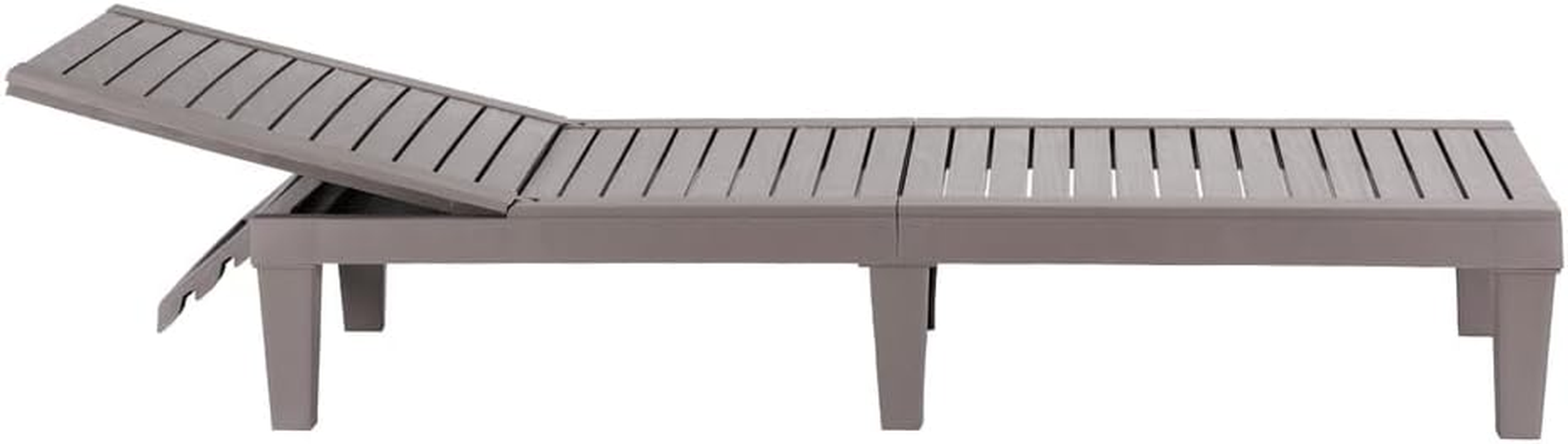 Gardeon Sun Lounge Adjustable Recliner Patio Outdoor Furniture Lightweight Grey image number 4