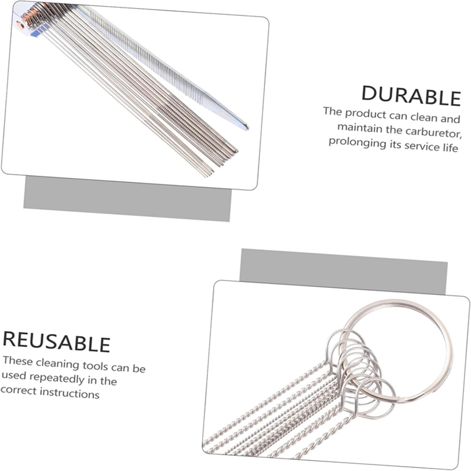 Coehaopike 3 Sets Carburetor Cleaning Brush Pilot Cleaning Tool Motorbike Carburetor Jet Cleaner Cleaner Carburetor Adjusting Tool Cleaning Screwdriver Stainless Steel