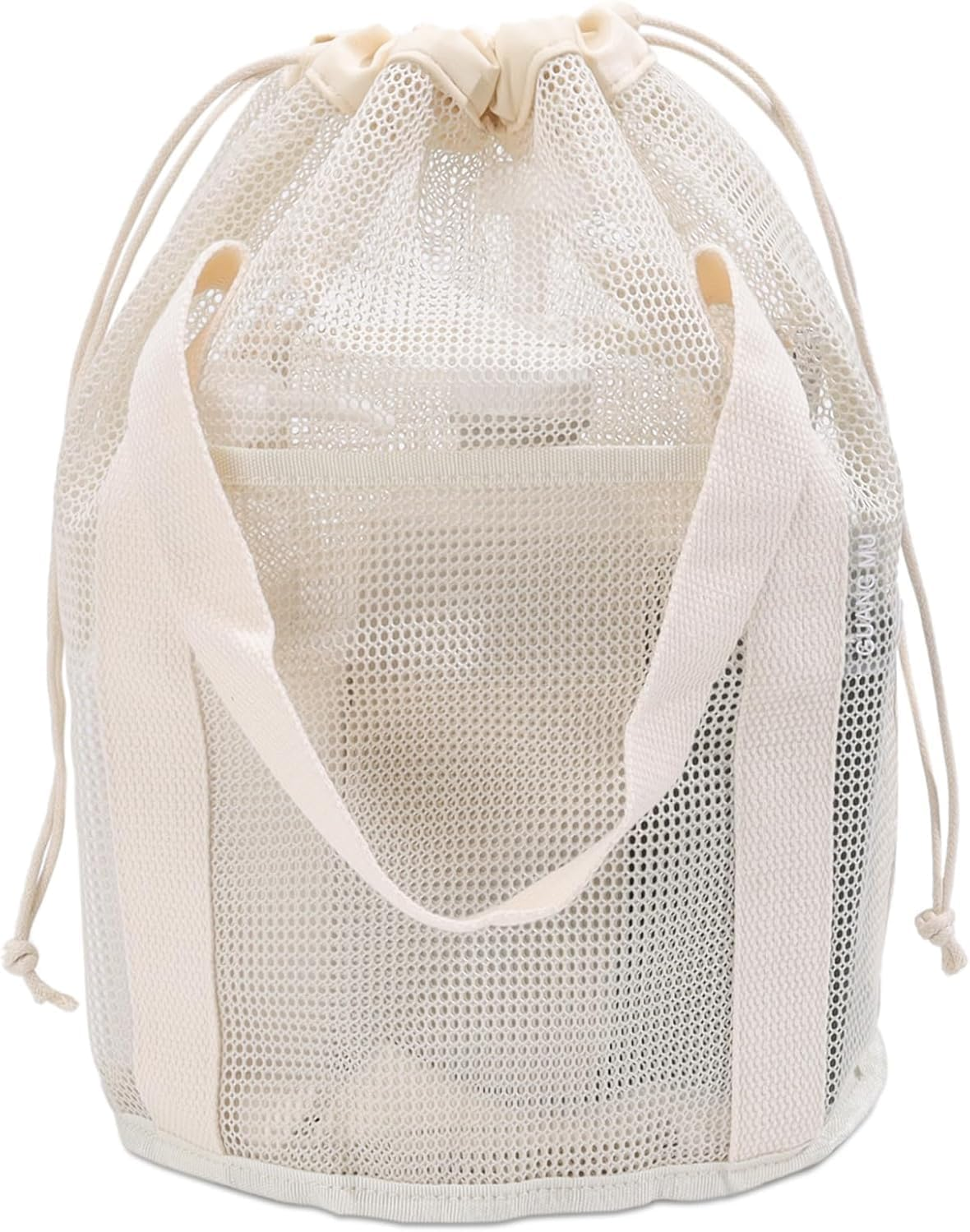 Hanging Bathroom Shower Tote Bag with Drawstring and Side Pockets, 1Pc Quick Dry Mesh Shower Caddy Bag with Handle,Quick Dry Mesh Toiletry Bath Bag for Swimming Gym image number 1