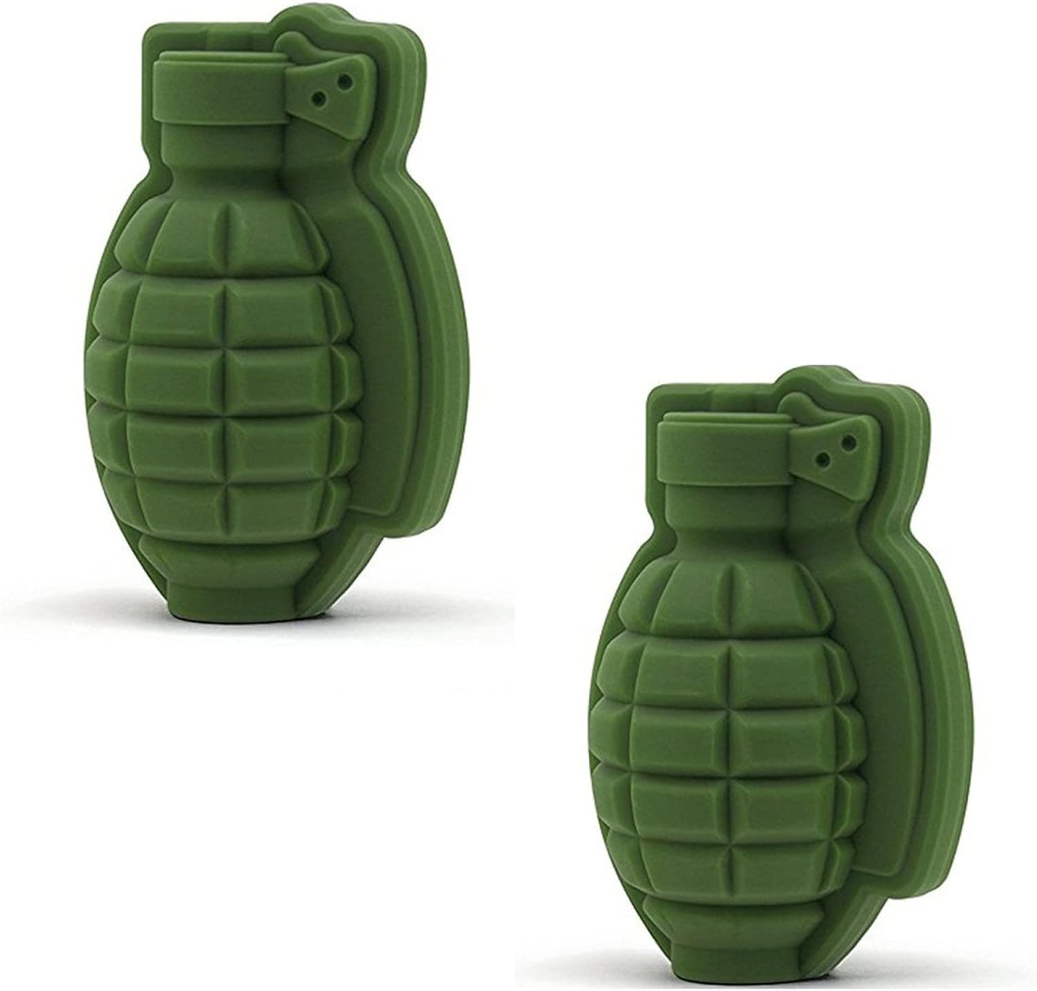 Ice Cube Tray 3D Grenade Shape Ice Cube Mold Ice Cream Maker Party Bar Drinks Silicone Trays Molds Kitchen Bar Tool 2Pcs image number 1