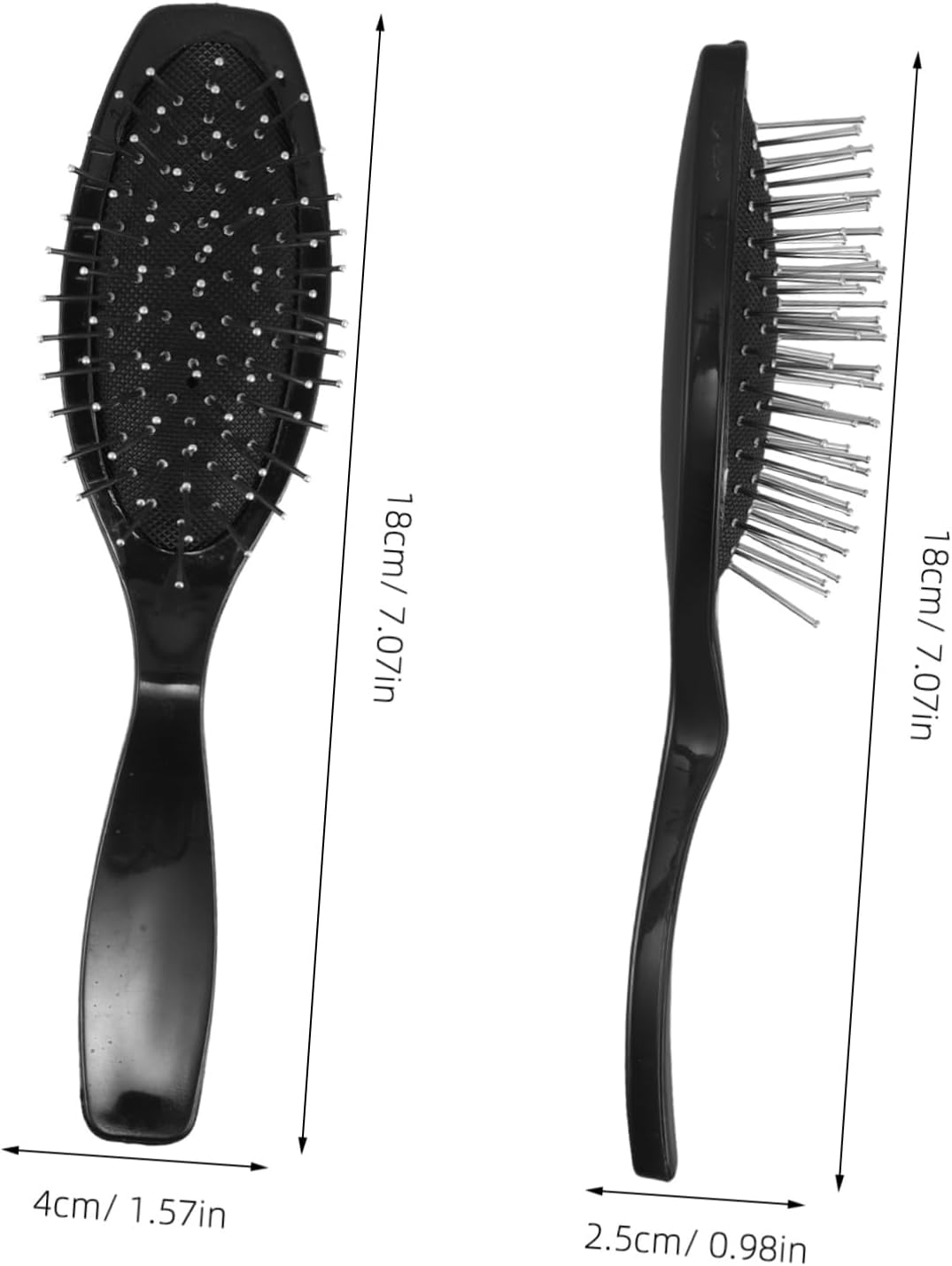 SAFIGLE Professional Synthetic Hair Brush Steel Comb Wig Detangler for Curly Wavy Straight Hair image number 1