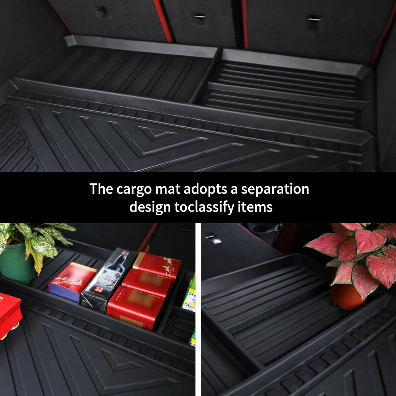 Custom Fit Floor Mats & Trunk Cargo Liner & Backrest Mat for 2018-2024 BMW X3 G01 All Weather TPE Rubber Protection Mat Upgrade Material image number 2