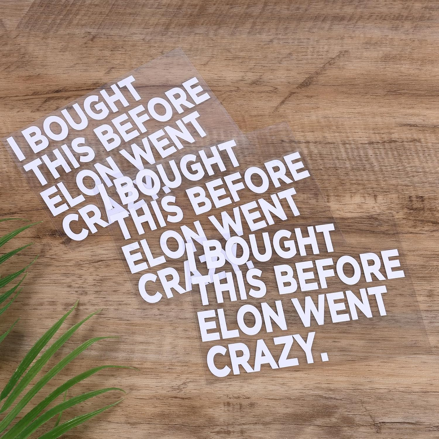 3Pcs Anti-Elon Bumper Stickers, Funny Vinyl Bumper Stickers I Bought This before We Knew Elon Was Crazy Bumper Sticker for Car Bumper Window Decorative Sticker image number 6