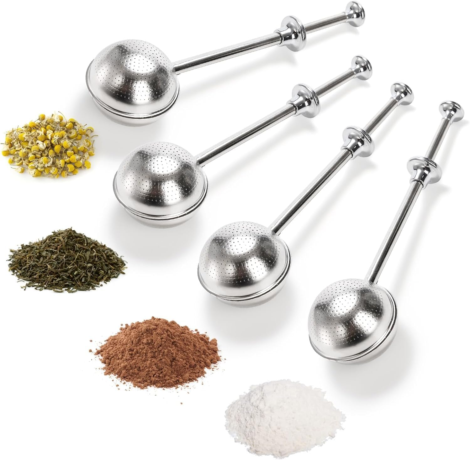 2Pcs Good Grips Baker&rsquo;S Dusting Wand Flour and Spices Sugar, Powdered Sugar Shaker Duster Flour Dispenser Stainless Steel image number 4