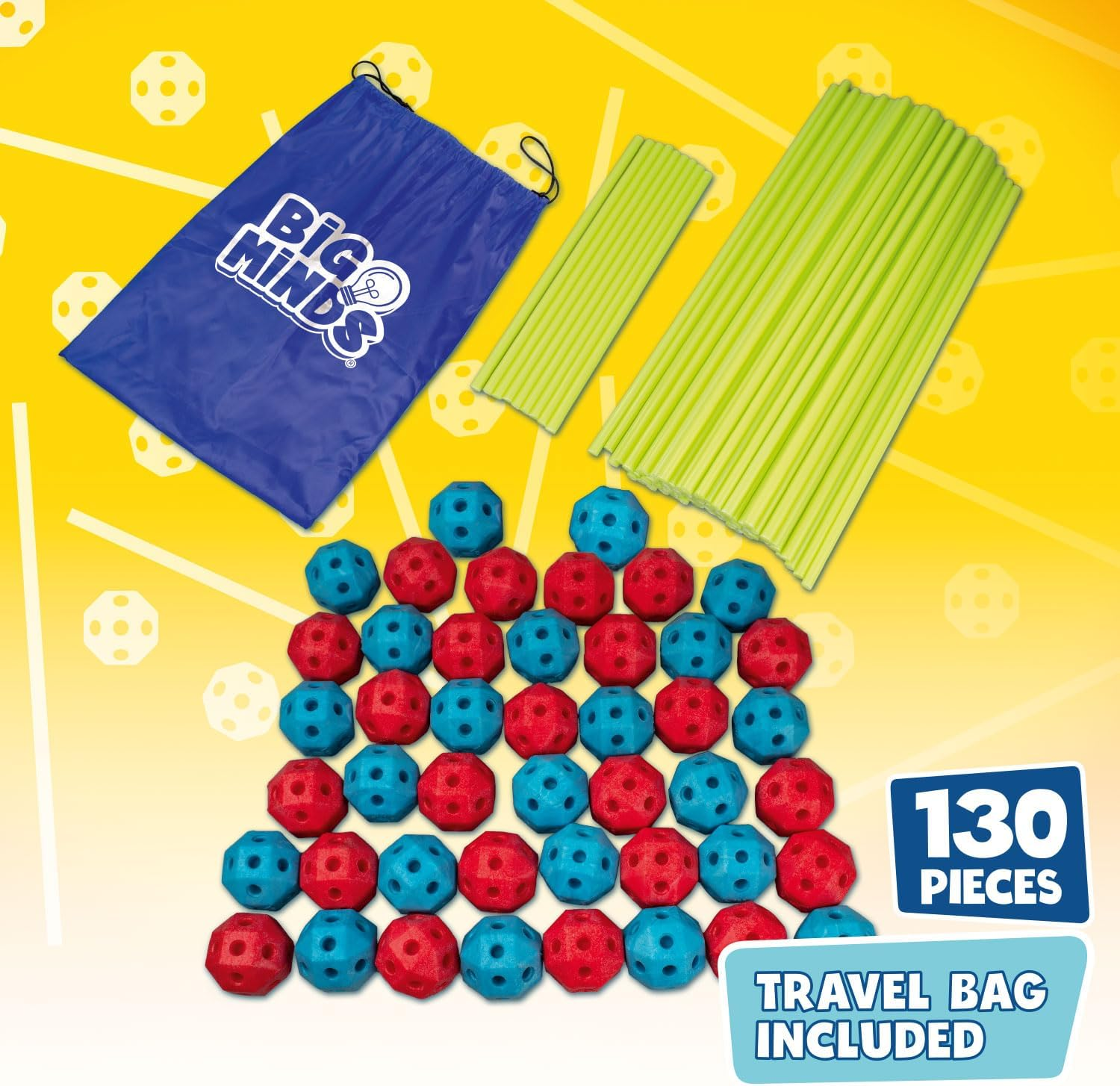 Big Minds - Build Your Cave Children Glow in the Dark Playhouse Children Outdoor and Children'S Tent Indoor Tent Children'S Room Robust & Creative Construction Kit Children 130 Pieces Games from 5 image number 4