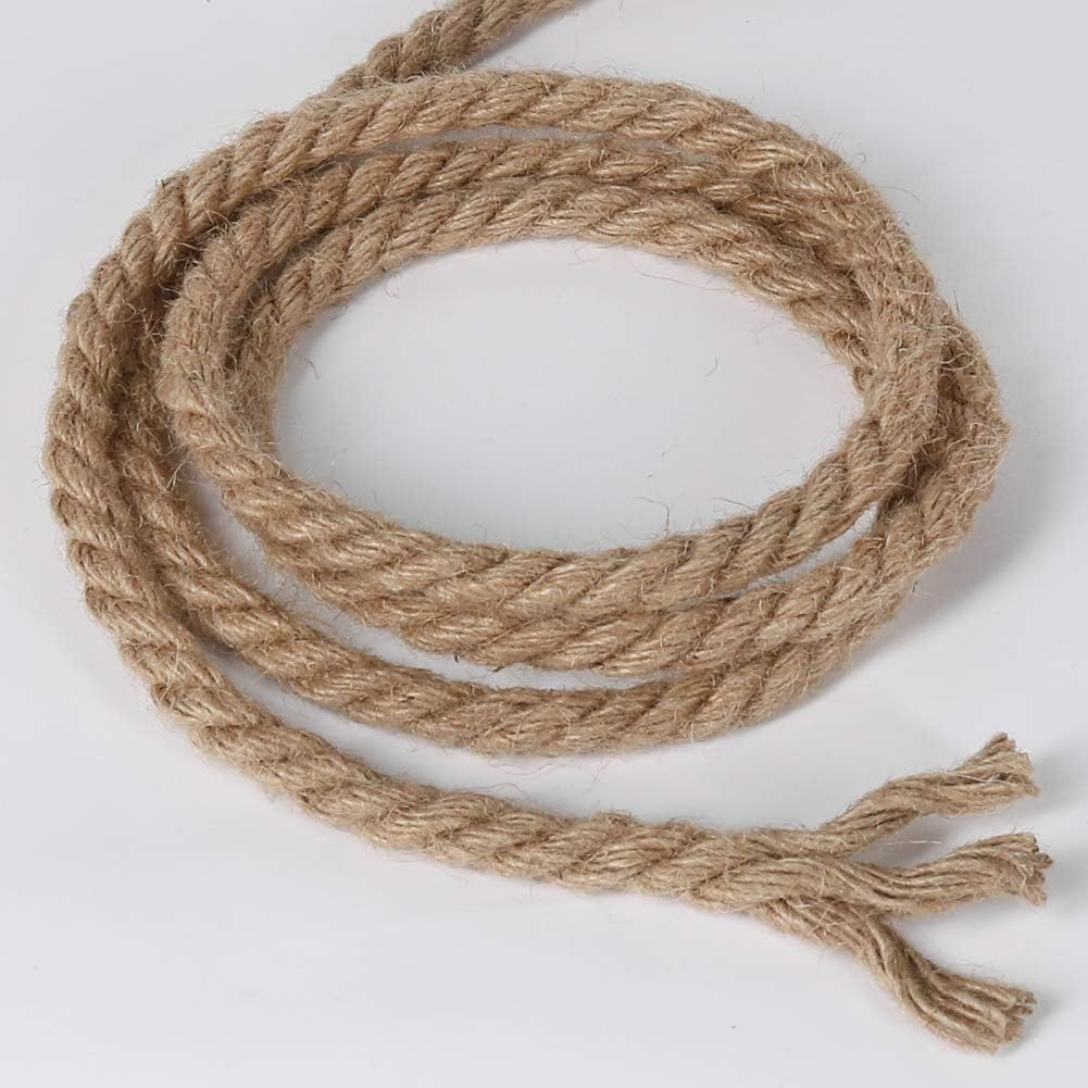 Tenn Well 50 Feet 10MM Natural Jute Rope, Heavy Duty Jute Twine for Gardening, Bundling, Decorating, DIY Crafts image number 2