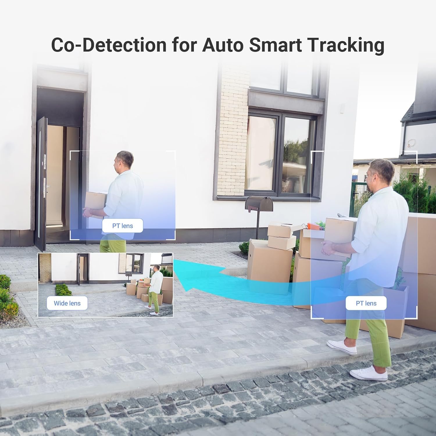 EZVIZ H9C 3K Dual-Lens Outdoor Security Camera, 360&deg; PTZ Wifi Home Surveillance, Color Night Vision, Waterproof, Human/Vehicle Detection, 220M Enhanced Dual Wi-Fi Antennas image number 4