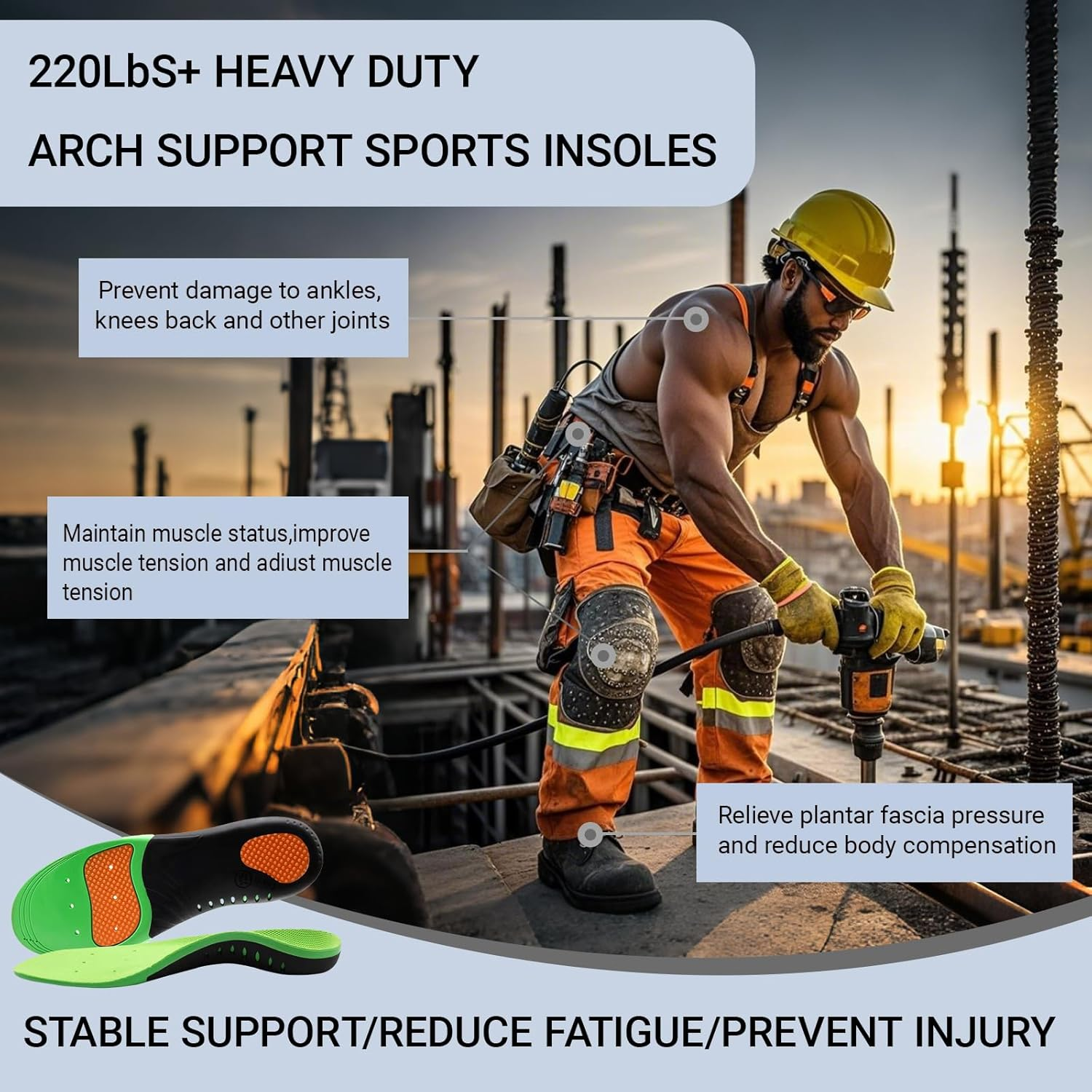 Orthotic Insoles for Plantar Fasciitis & Heel Pain &ndash; HANHOST Premium Arch Support Insoles for Athletic Shoes, Dress Shoes & Casual Footwear &ndash; Men/Women (S: EU 39-41) image number 1