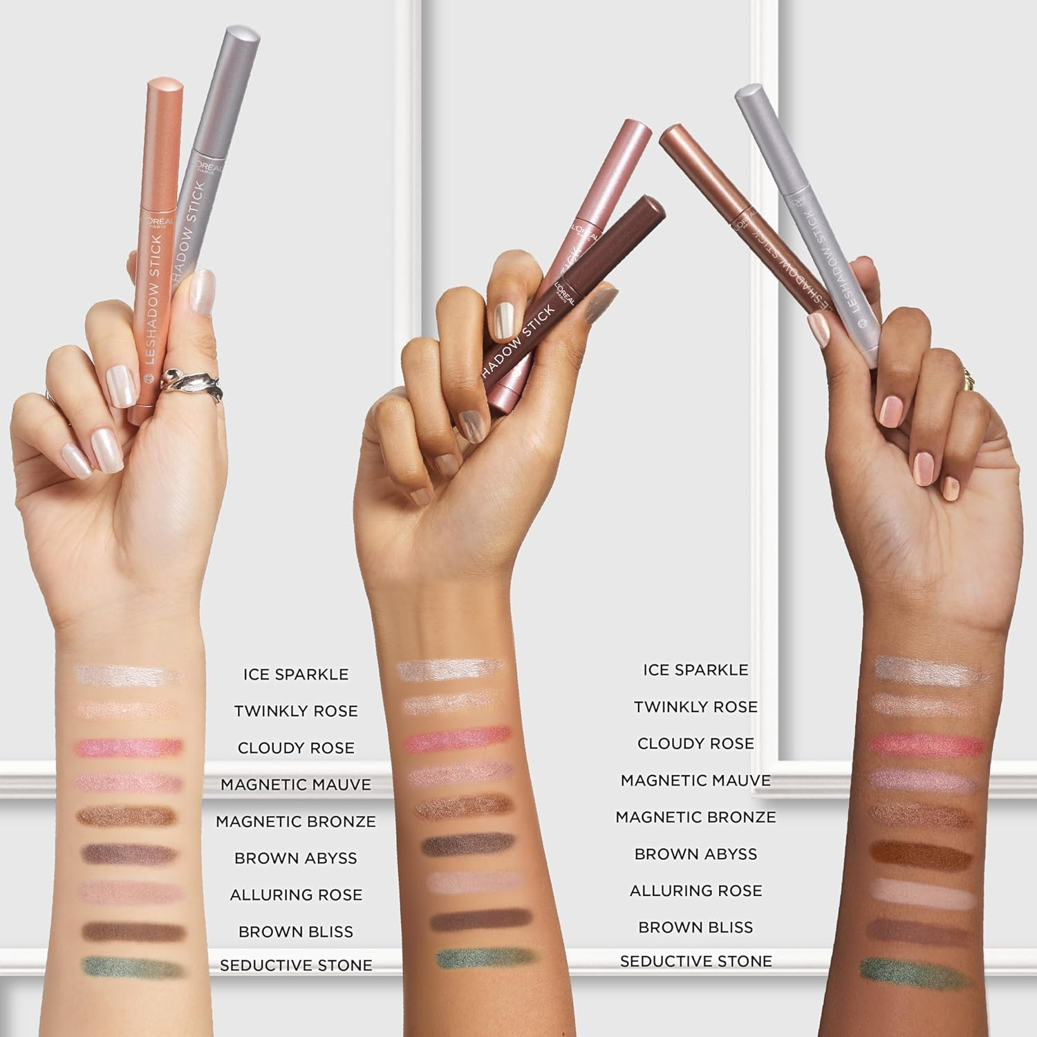 L'Or&eacute;al Paris Makeup Le Shadow Stick Eyeshadow, Blendable, Smudge-Resistant, Cream Eyeshadow, 120 Magnetic Mauve (Shimmering Lavender Mauve)